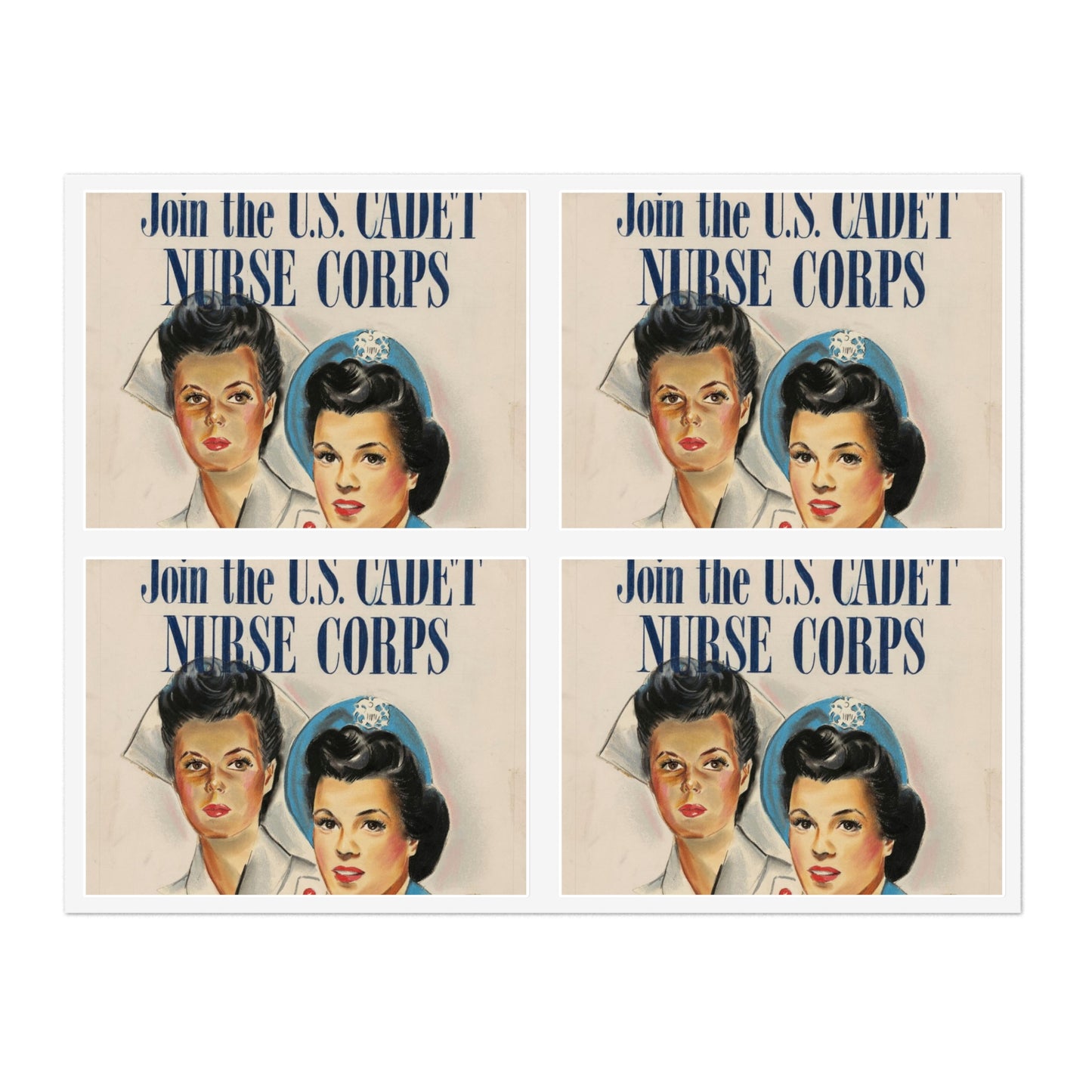Join the U.S. Cadet Nurse Corps Laminated UV Protective Vinyl Stickers