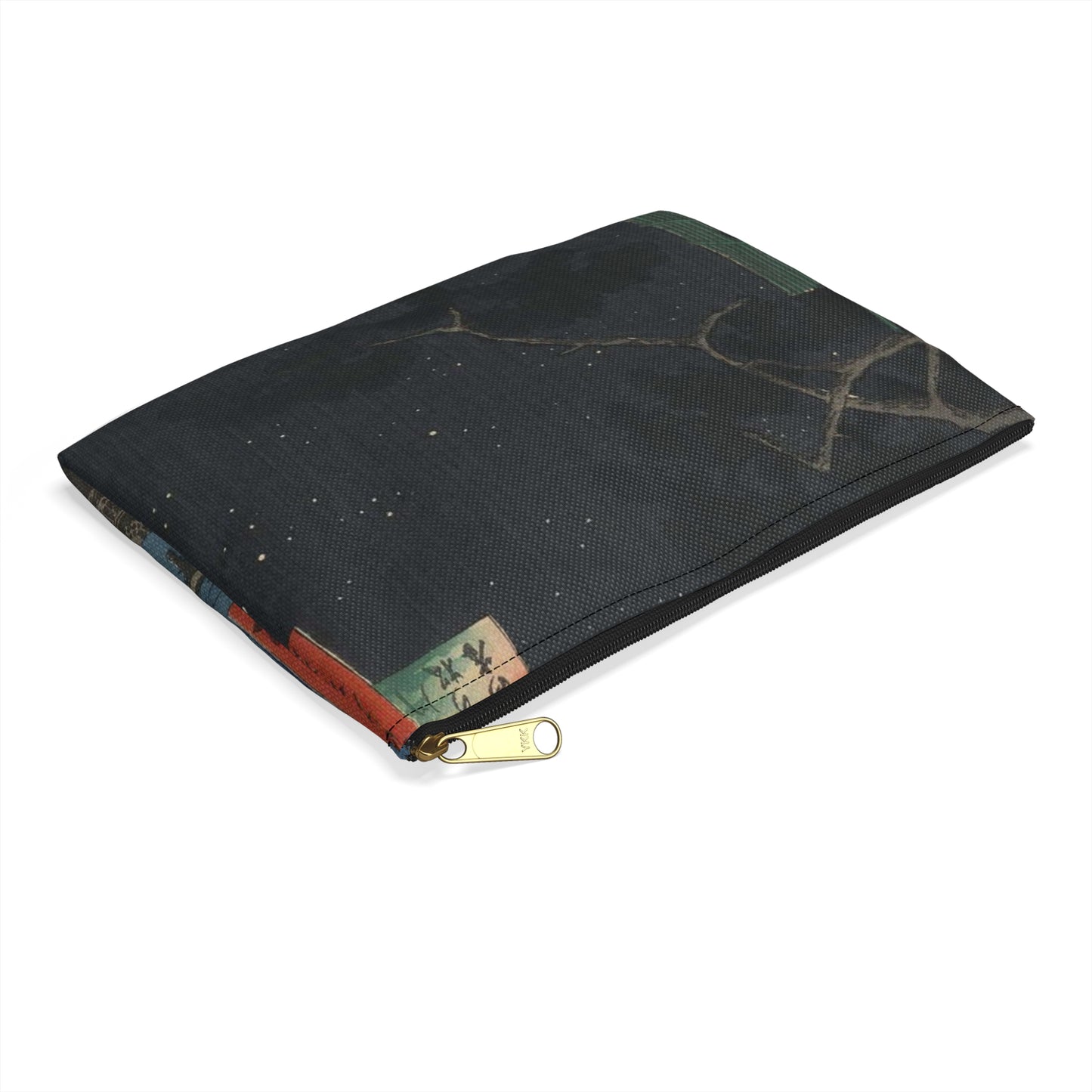 Gajō icchō, Andō Hiroshige - Public domain portrait drawing Large Organizer Pouch with Black Zipper