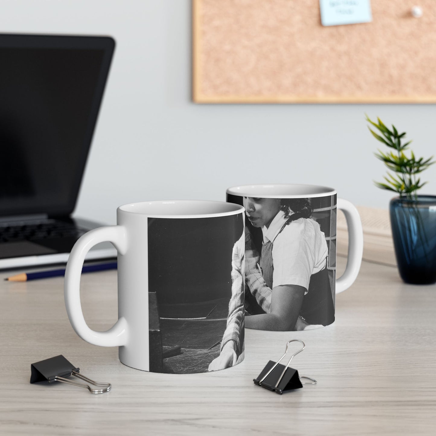 "White" & "Black" work side by side - North American Aviation Co. Plant - NARA - 195477 Beautiful Novelty Ceramic Coffee Mug 11oz