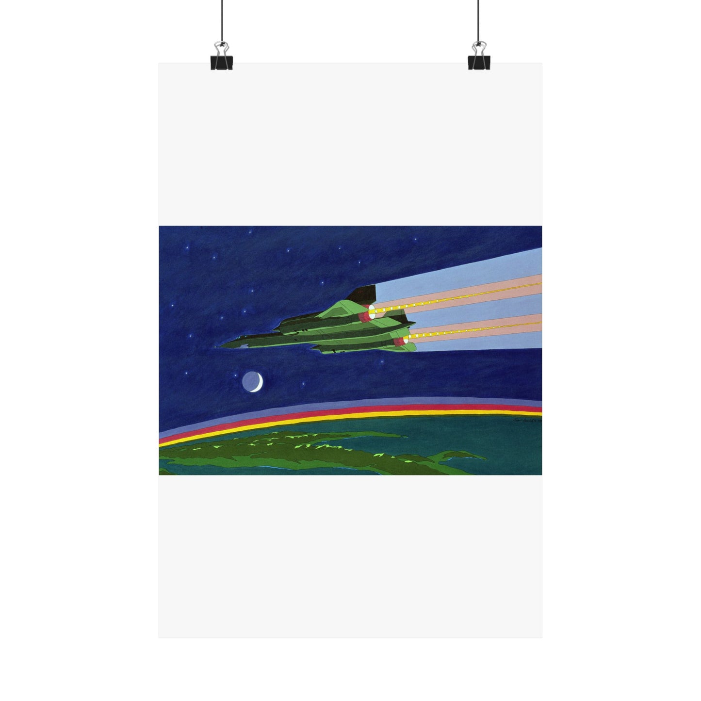 Artwork: "Blackbird at Sunrise" Artist: Bob Bausch, USAF Art Collection High Quality Matte Wall Art Poster for Home, Office, Classroom