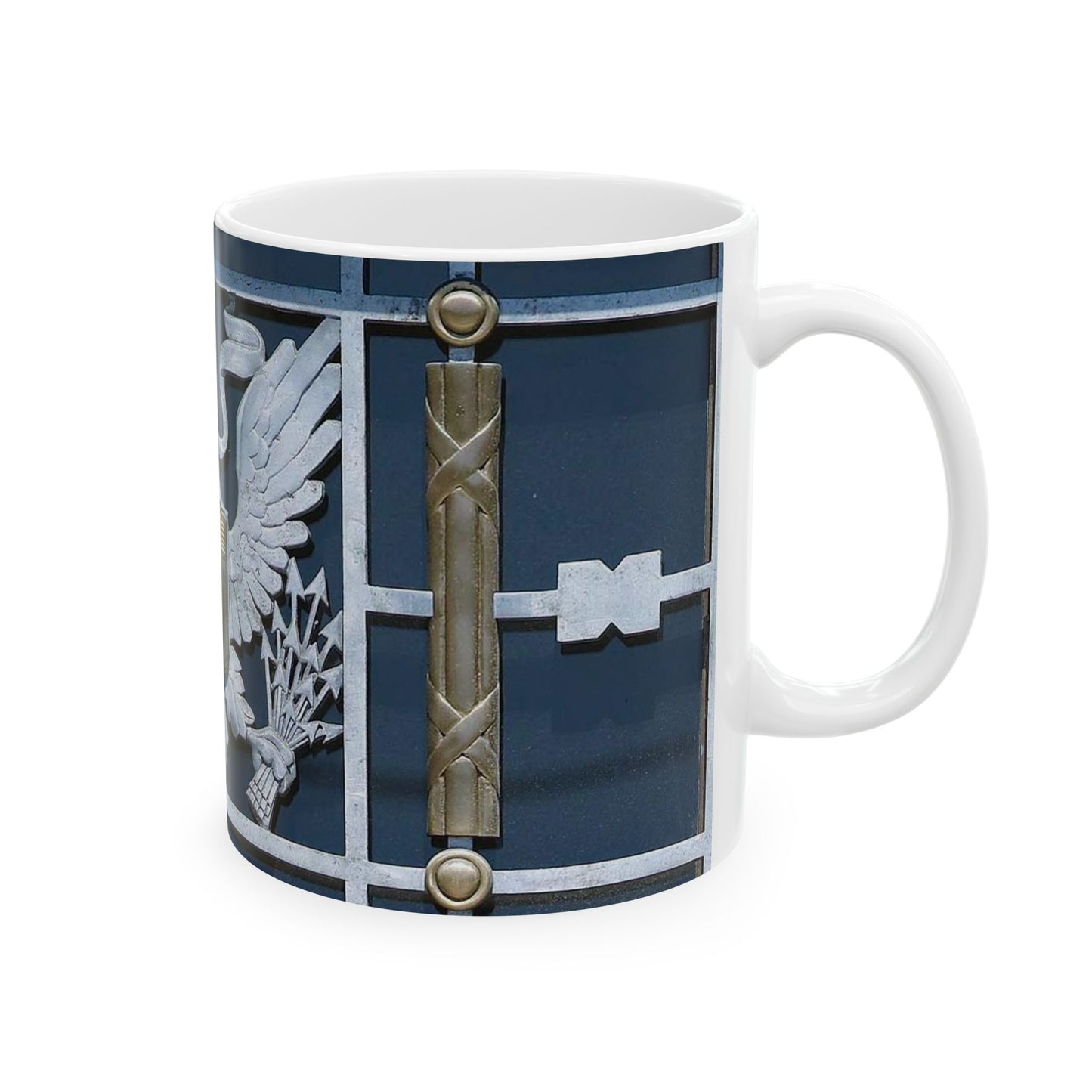 Door detail, Robert J. Nealon Federal Building and U.S. Courthouse, Scranton, Pennsylvania Beautiful Novelty Ceramic Coffee Mug 11oz