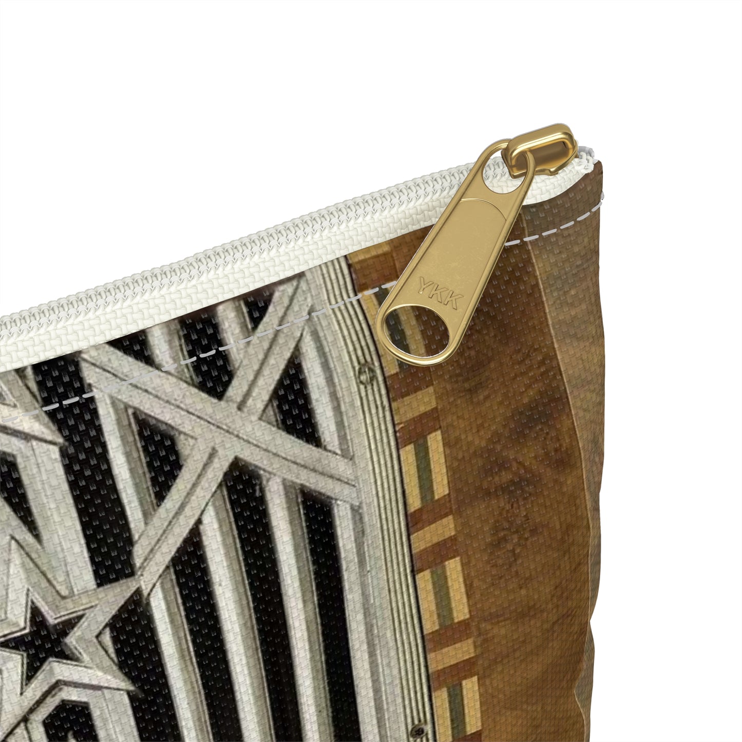 Interior grill detail, James T. Foley U.S. Post Office and Courthouse, Albany, New York Large Organizer Pouch with Black Zipper