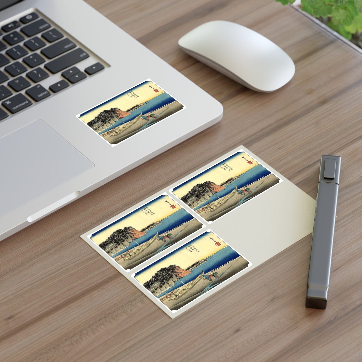 Utagawa Hiroshige - Hiroshige, Yuigahama Laminated UV Protective Vinyl Stickers