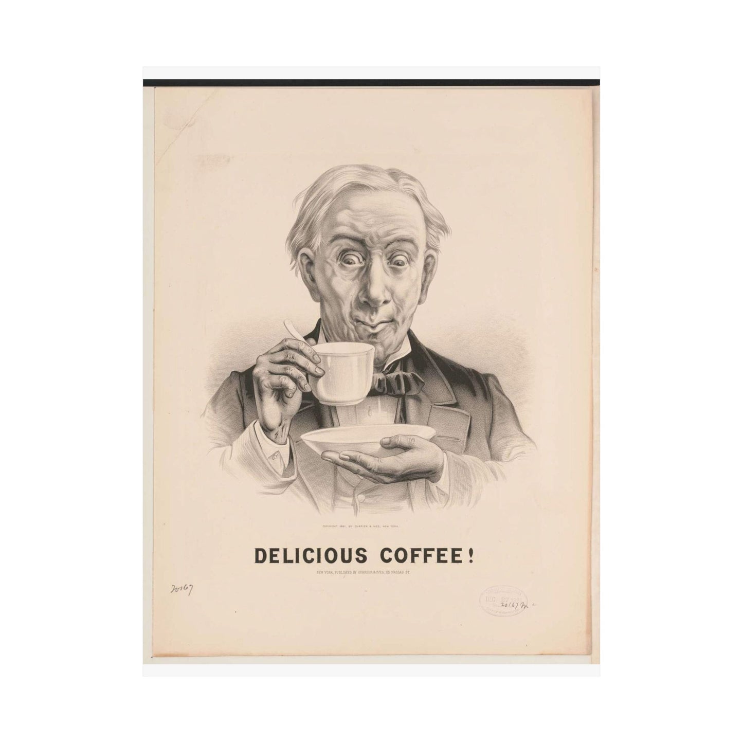 Delicious Coffee! - Print, Library of Congress collection High Quality Matte Wall Art Poster for Home, Office, Classroom