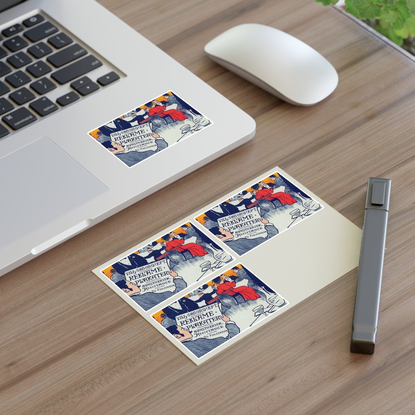 Affiche danoise pour les "Affiches artistiques Wilh. Söborg". Laminated UV Protective Vinyl Stickers