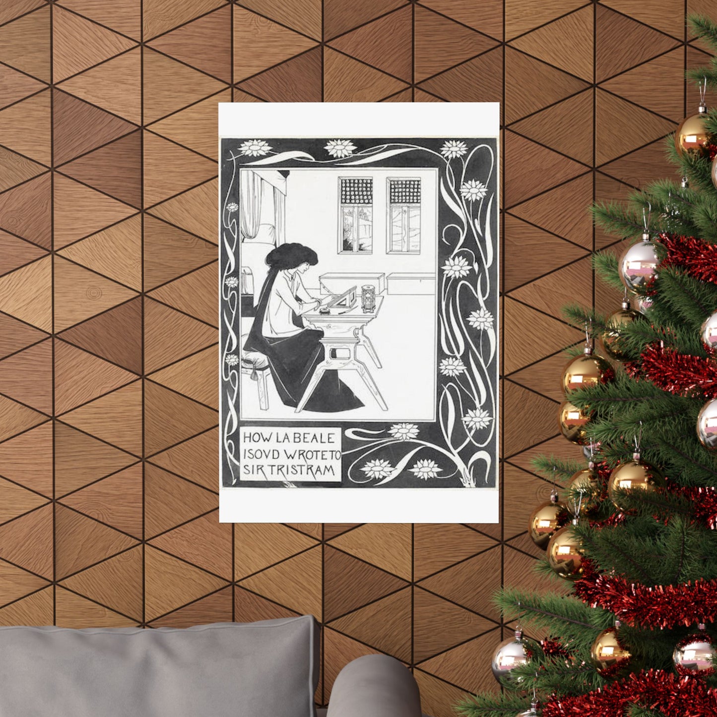 How la Beale Isoud wrote to Sir Tristram High Quality Matte Wall Art Poster for Home, Office, Classroom