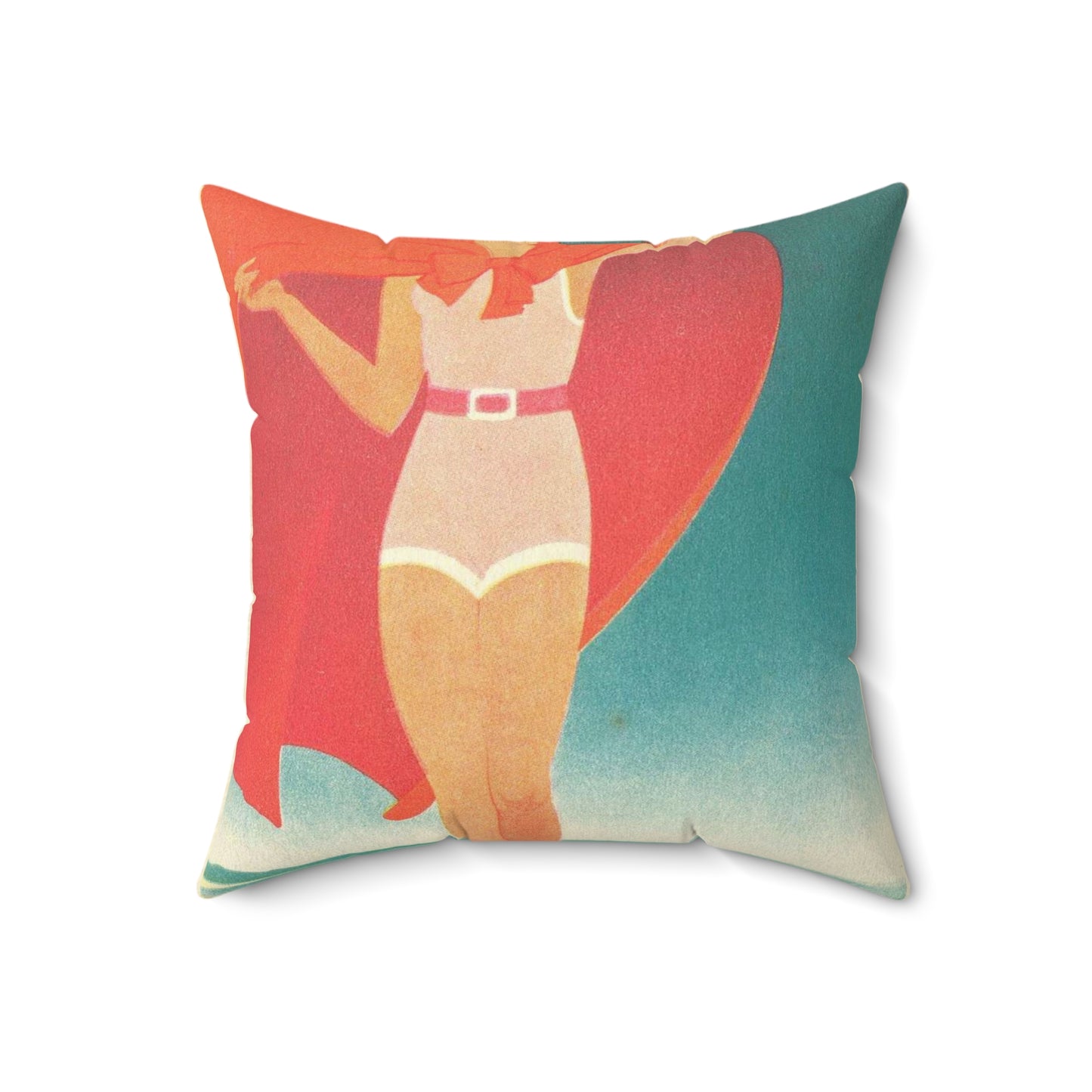 Jupp Wiertz - Zoppot, das Weltbad an der Ostsee Decorative Accent Square Pillow