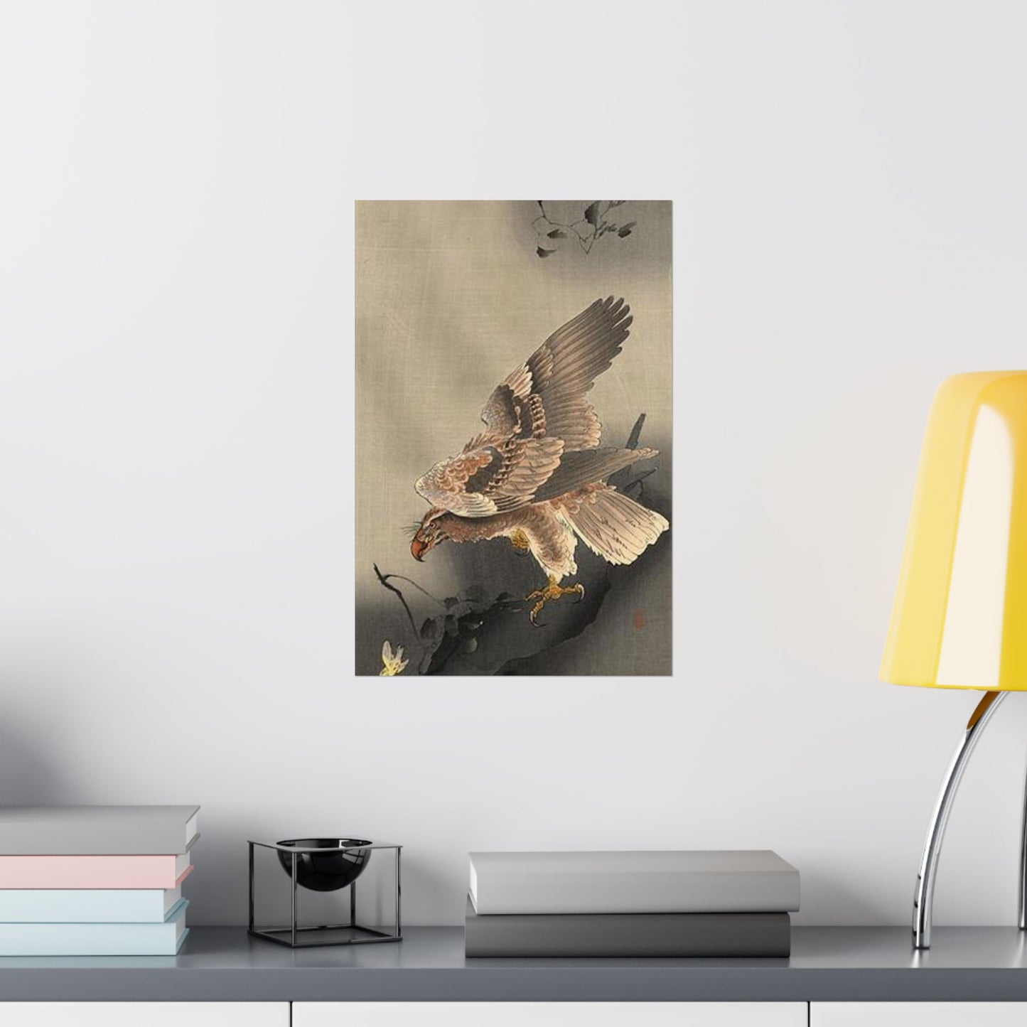 Koson - swooping-eagle, Ohara Koson High Quality Matte Wall Art Poster for Home, Office, Classroom