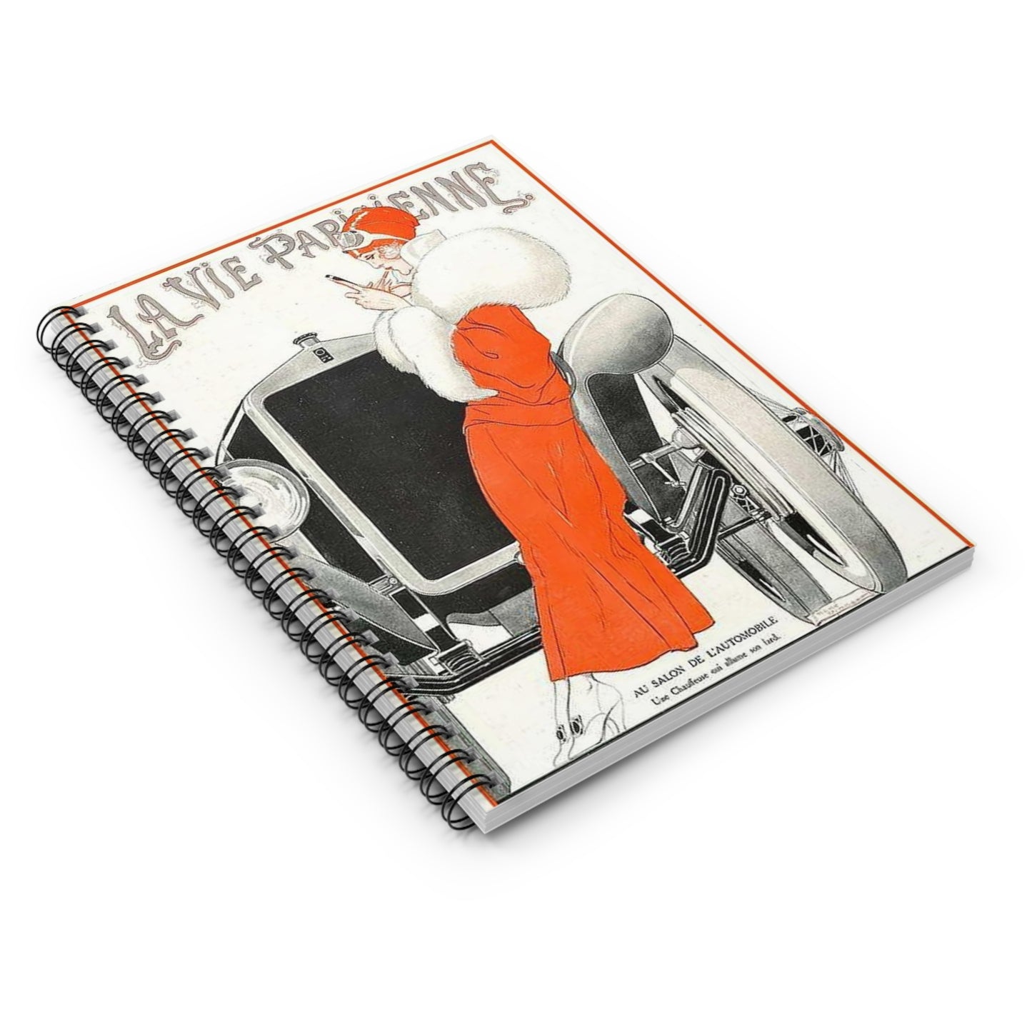La Vie Parisienne - cover - 14 October 1922 - René Vincent Spiral Bound Ruled Notebook with Printed Cover