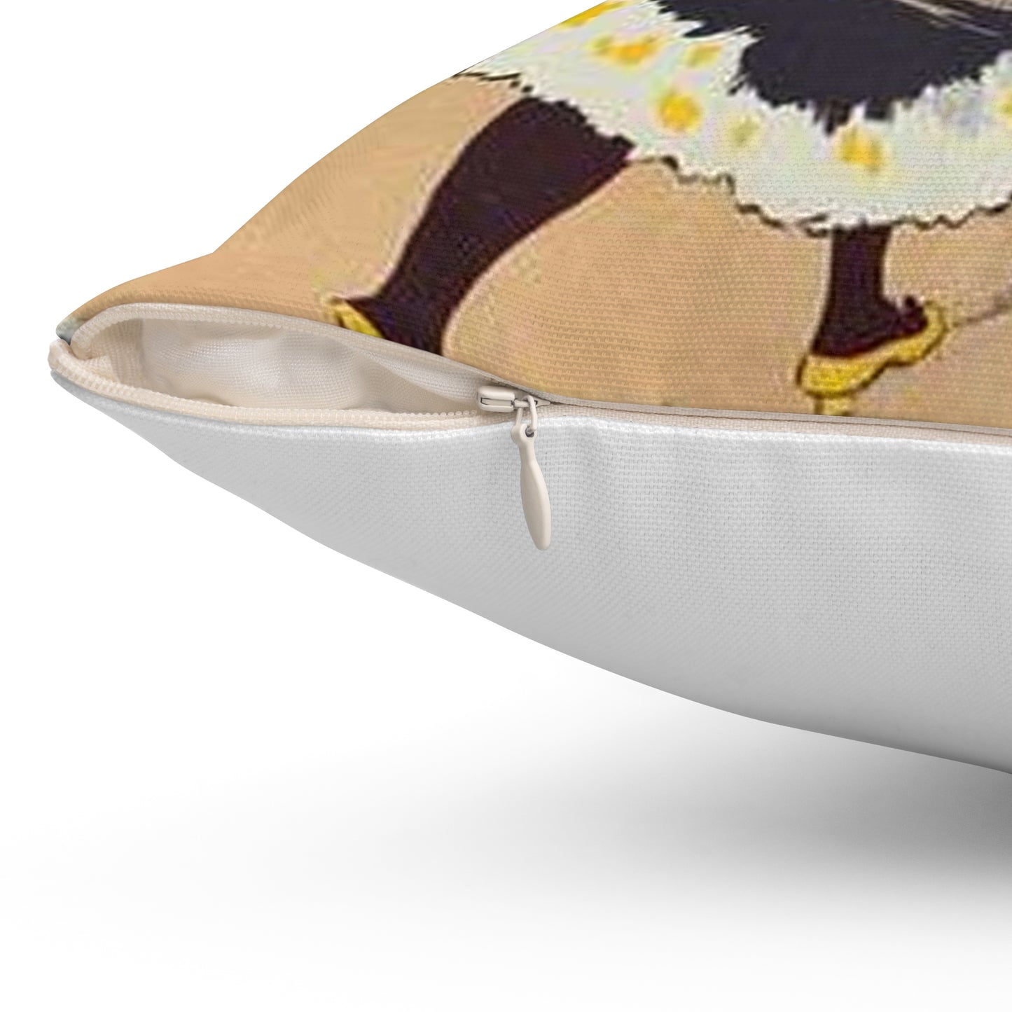 Affiche pour le "Bal Bullier".. Public domain reproduction. Decorative Accent Square Pillow