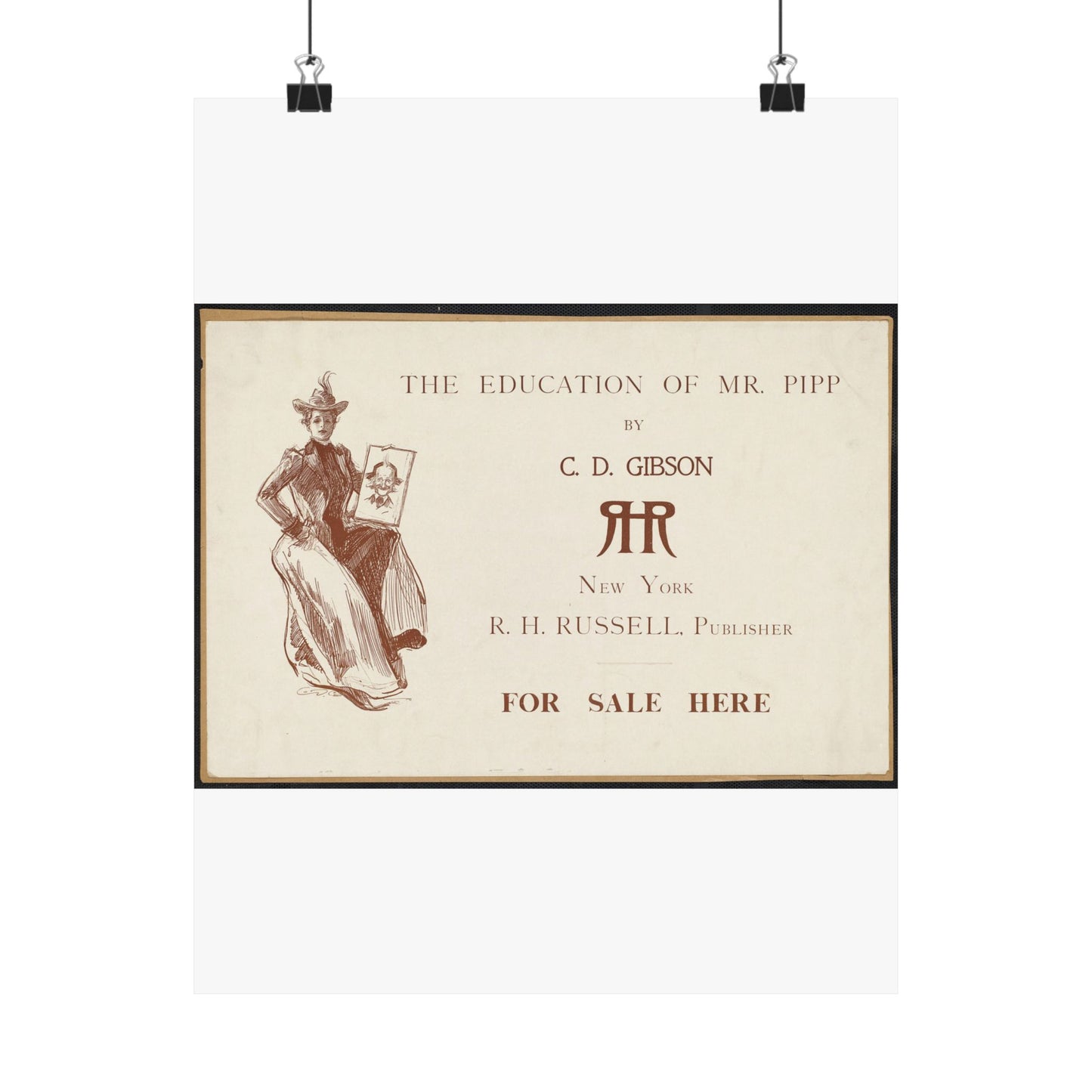The education of Mr. Pipp by C. D. Gibson High Quality Matte Wall Art Poster for Home, Office, Classroom