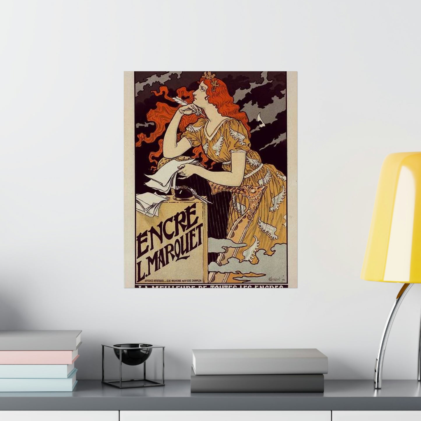Affiche pour l' "Encre Marquet". High Quality Matte Wall Art Poster for Home, Office, Classroom