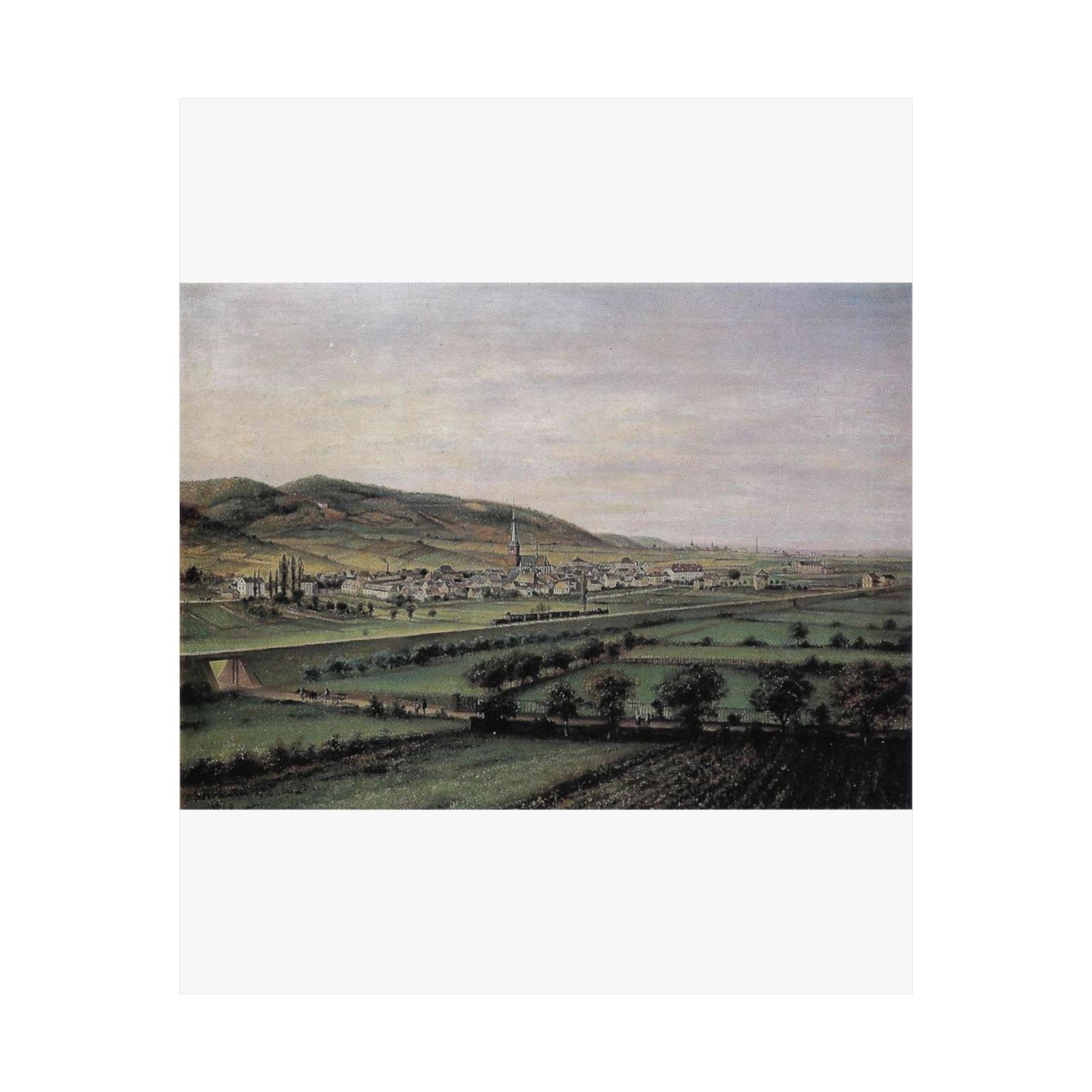 Deidesheim 1872 Nicolaus Berkhout High Quality Matte Wall Art Poster for Home, Office, Classroom