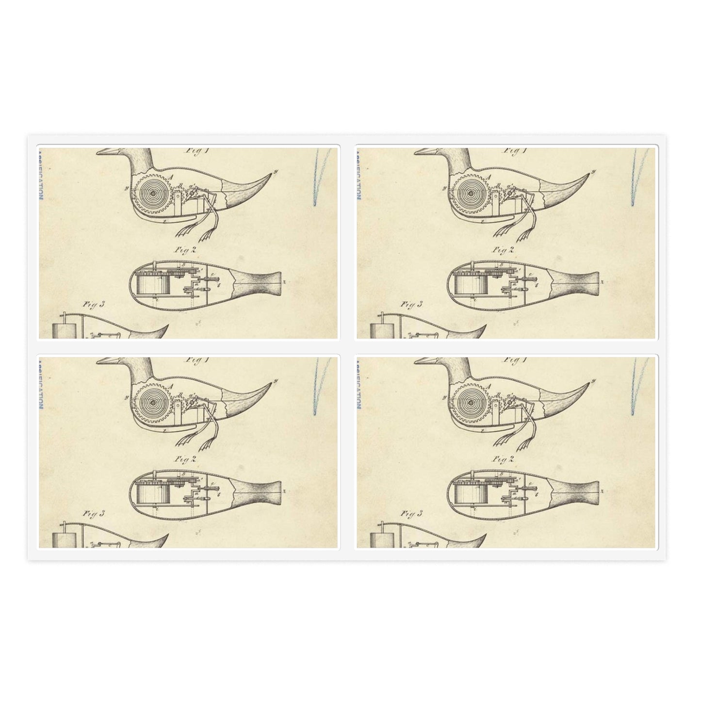 Patent drawing - Drawing of Aquatic Toy Public domain image Laminated UV Protective Vinyl Stickers