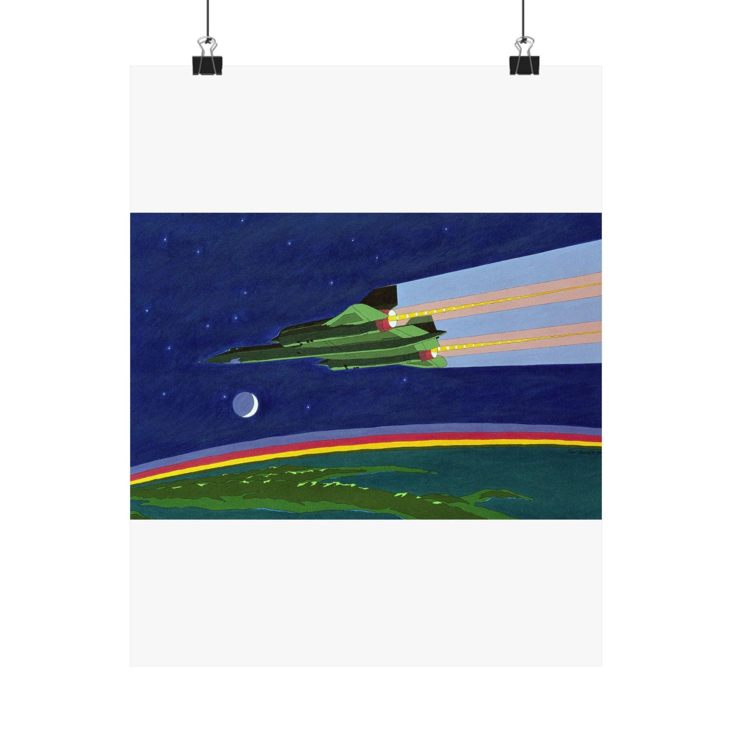 Artwork: "Blackbird at Sunrise" Artist: Bob Bausch, USAF Art Collection High Quality Matte Wall Art Poster for Home, Office, Classroom