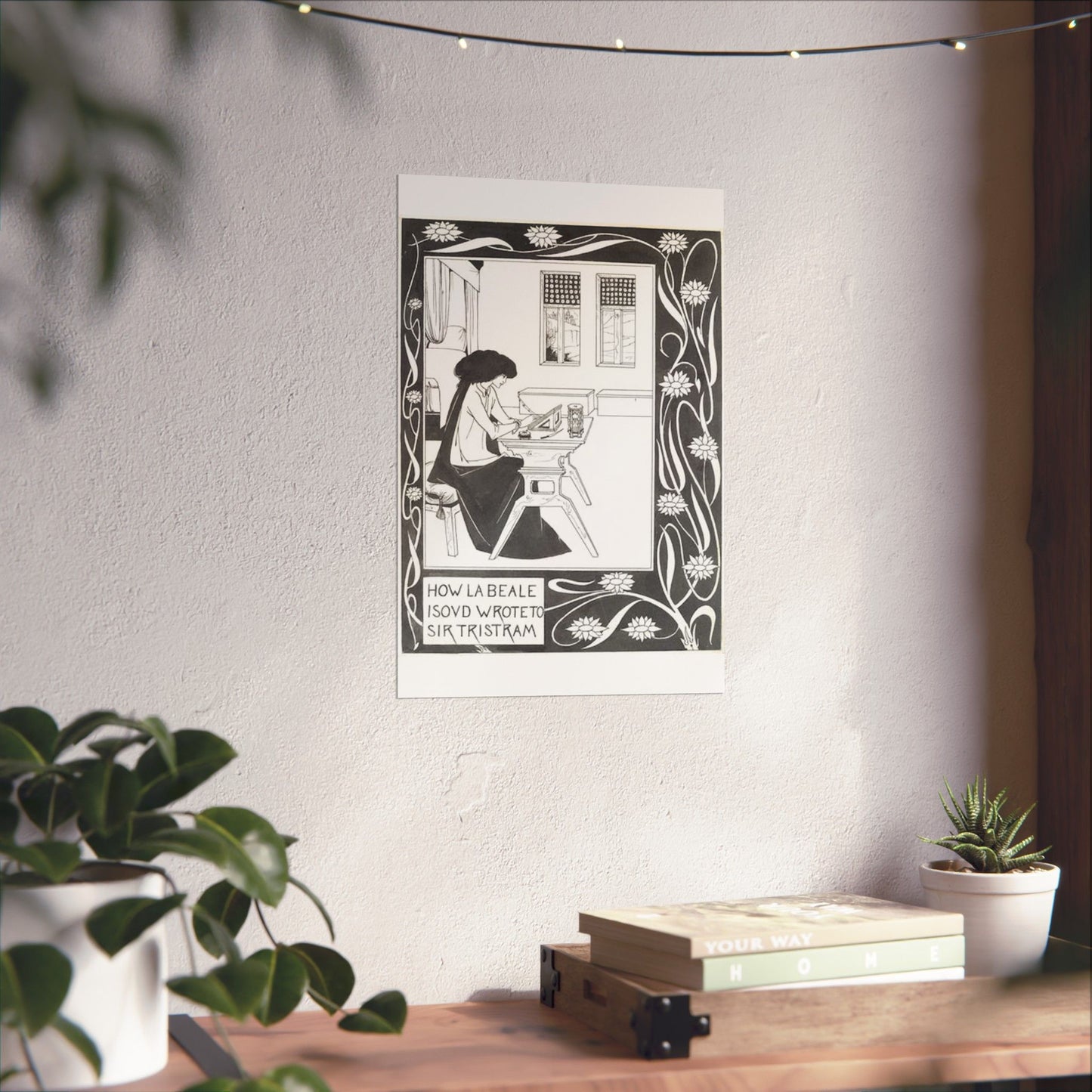 How la Beale Isoud wrote to Sir Tristram High Quality Matte Wall Art Poster for Home, Office, Classroom