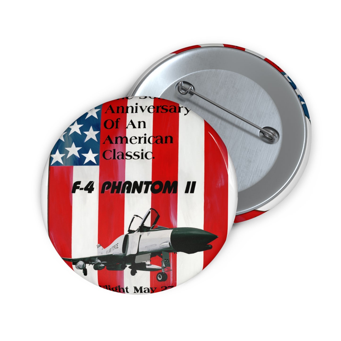 Artwork: "American Classic". Artist: David Zlotky, US Air Force Art Collection Pin Buttons with Crisp Design