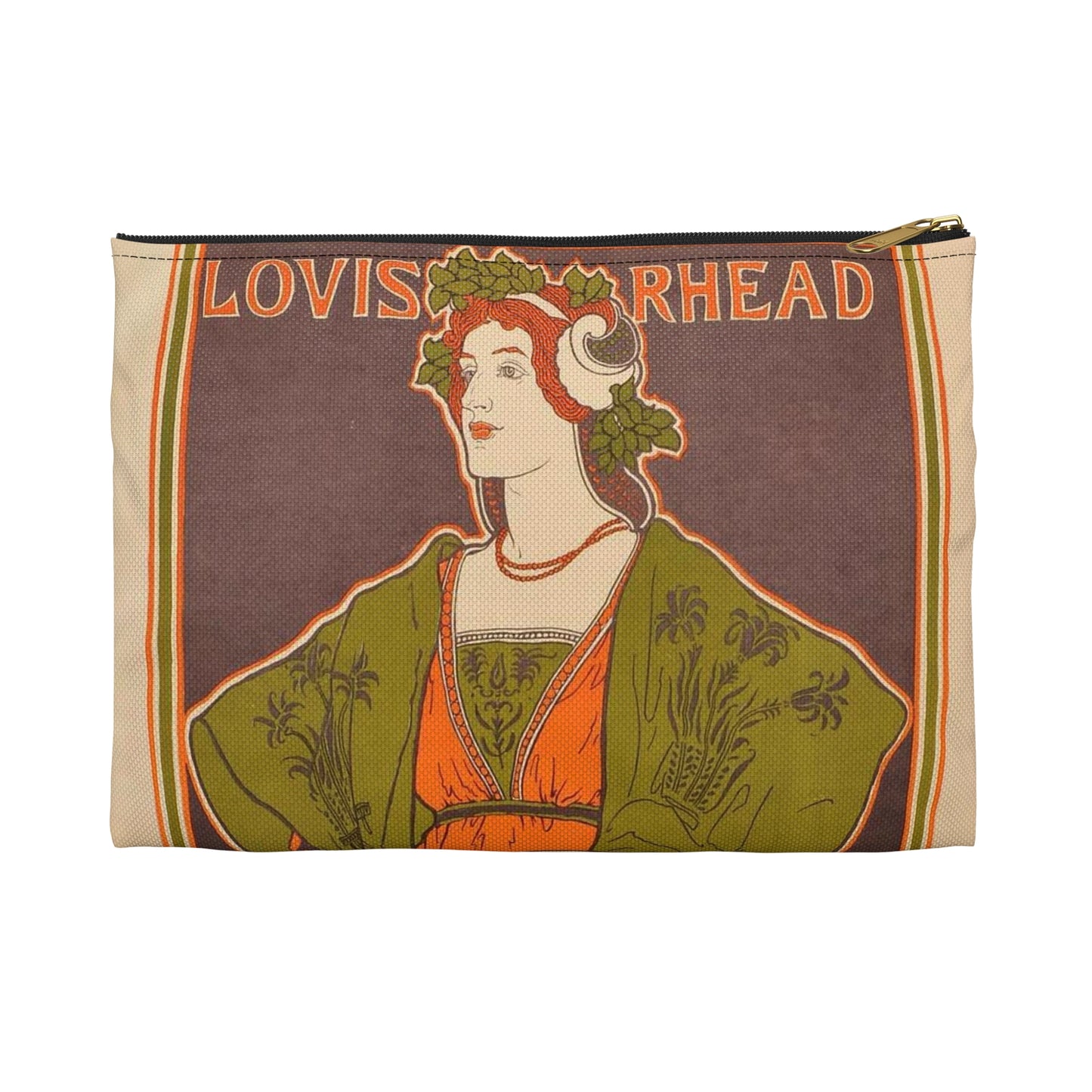 Louis Rhead - Salon des Cent (28) - avril 1897 EAL Large Organizer Pouch with Black Zipper