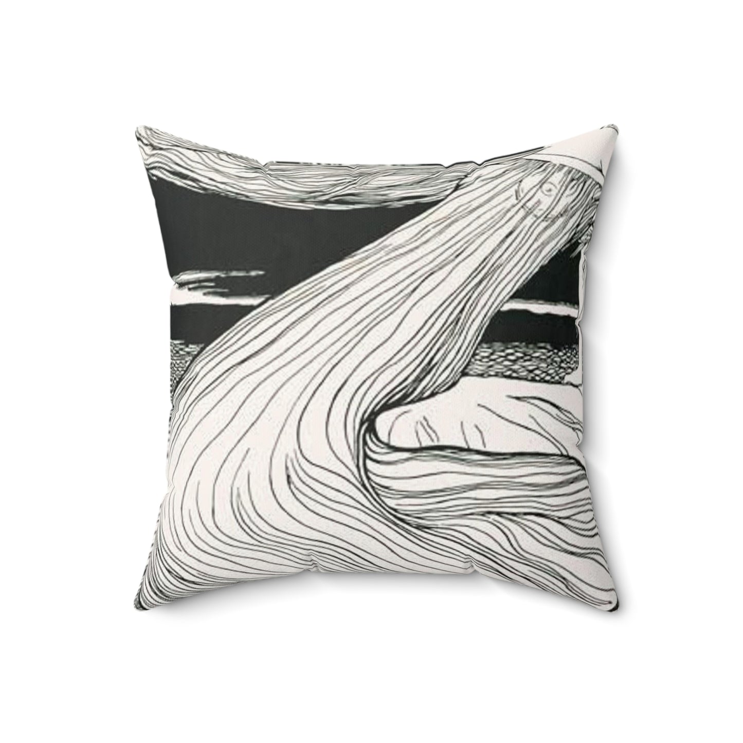 Witzel-210 - Art nouveau public domain image Decorative Accent Square Pillow