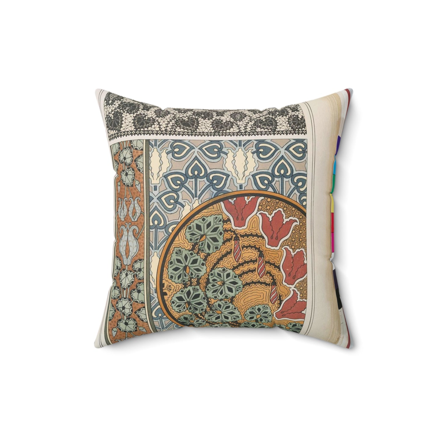 Cyclamen, E. Hervegh. Eugene Grasset, compiler Decorative Accent Square Pillow