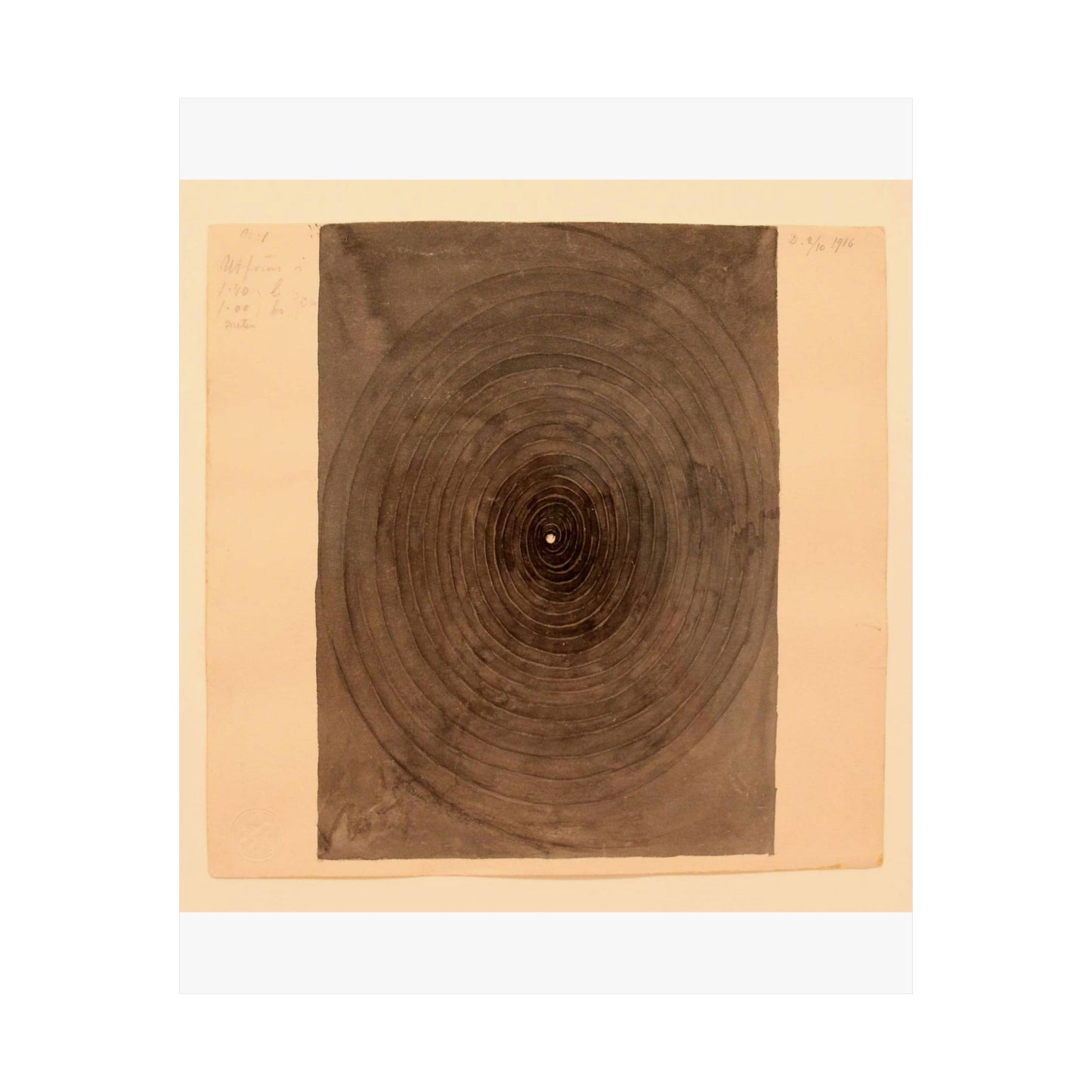 Hilma af Klint - 1916 - No 1 From The Parsifal Series High Quality Matte Wall Art Poster for Home, Office, Classroom