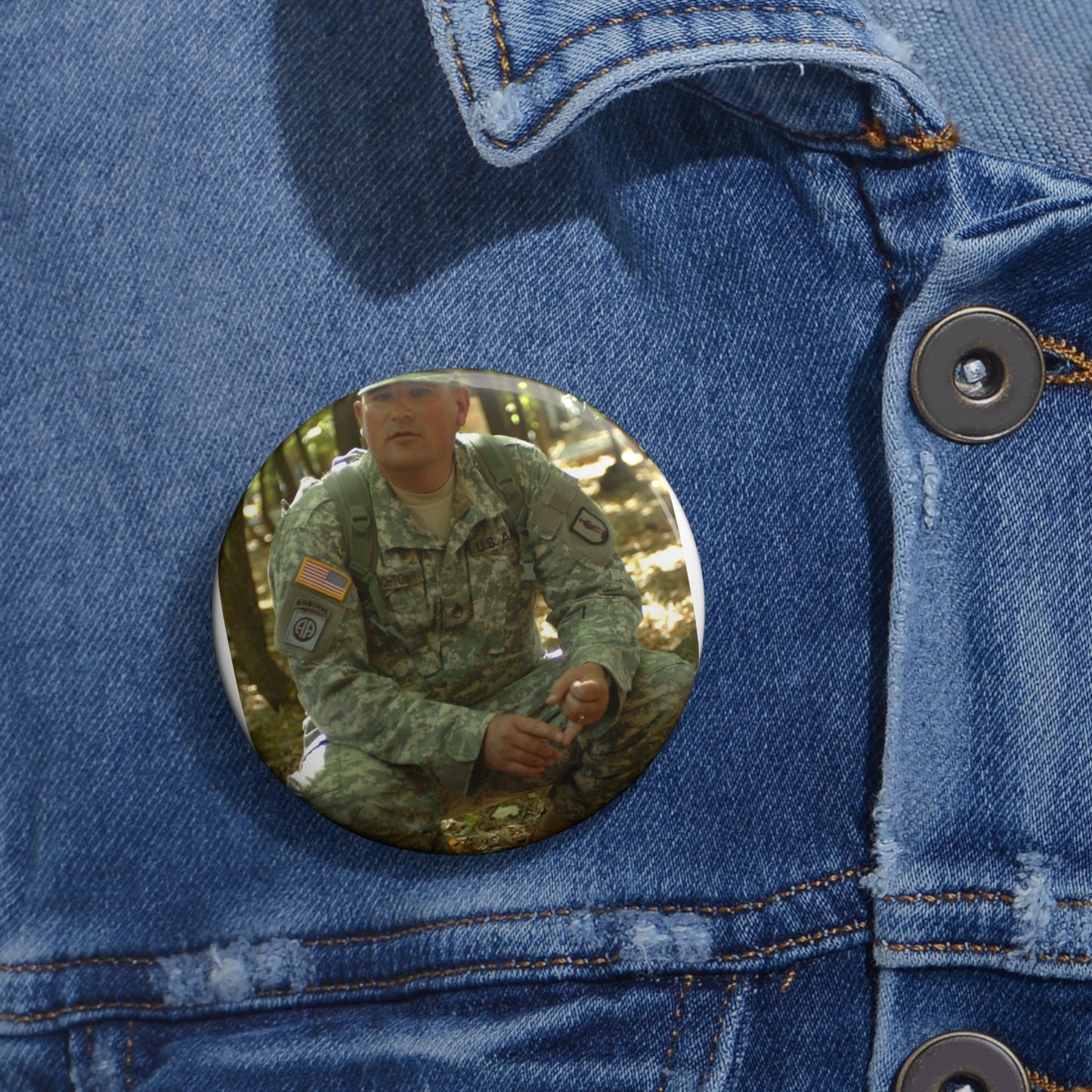 Staff Sgt. James Churchtown, Warrior Leader Course Pin Buttons with Crisp Design