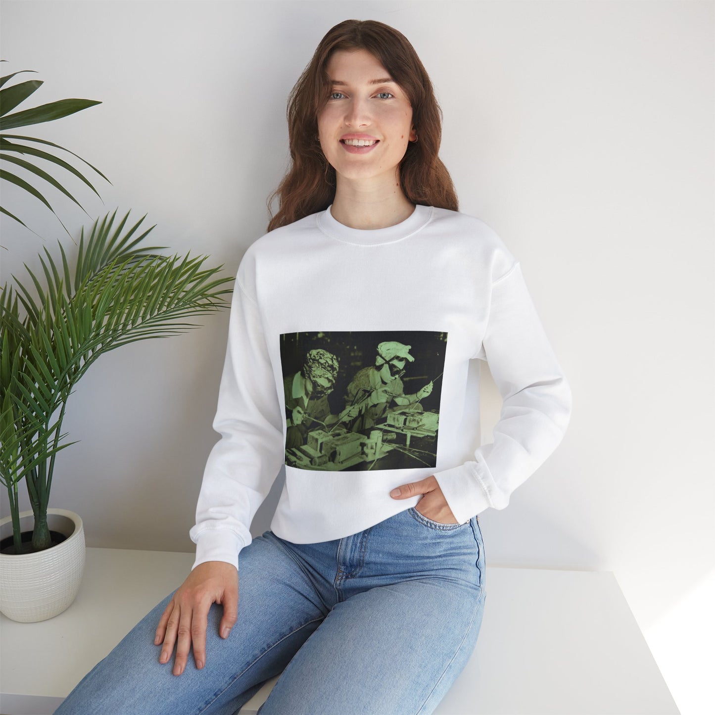 Lot 9431-2 (LC-USZ62-104148) (21292745594) White Heavy Blend Adult Crew Neck SweatShirt