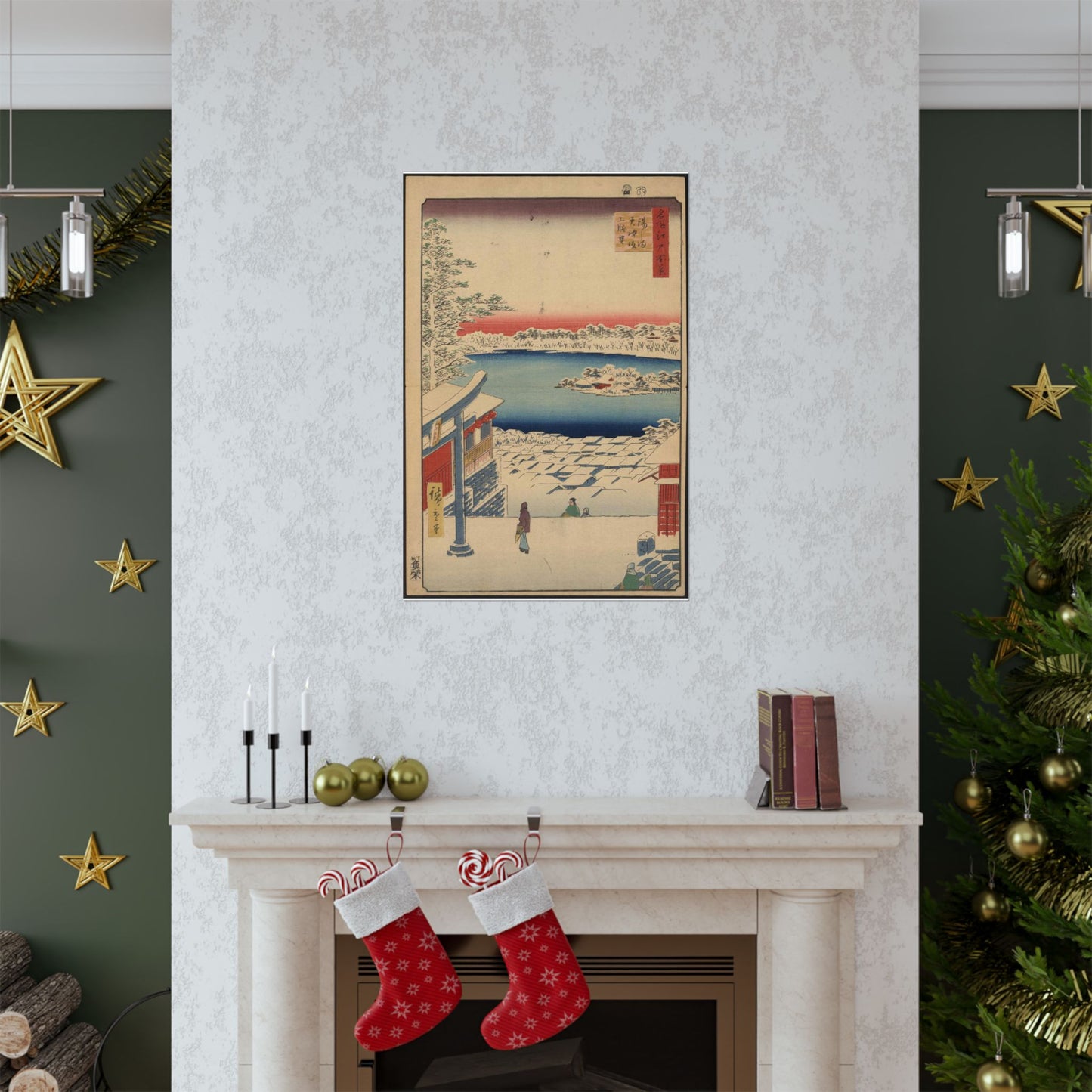 Gajō icchō, Ando Hiroshige - Public domain portrait drawing High Quality Matte Wall Art Poster for Home, Office, Classroom