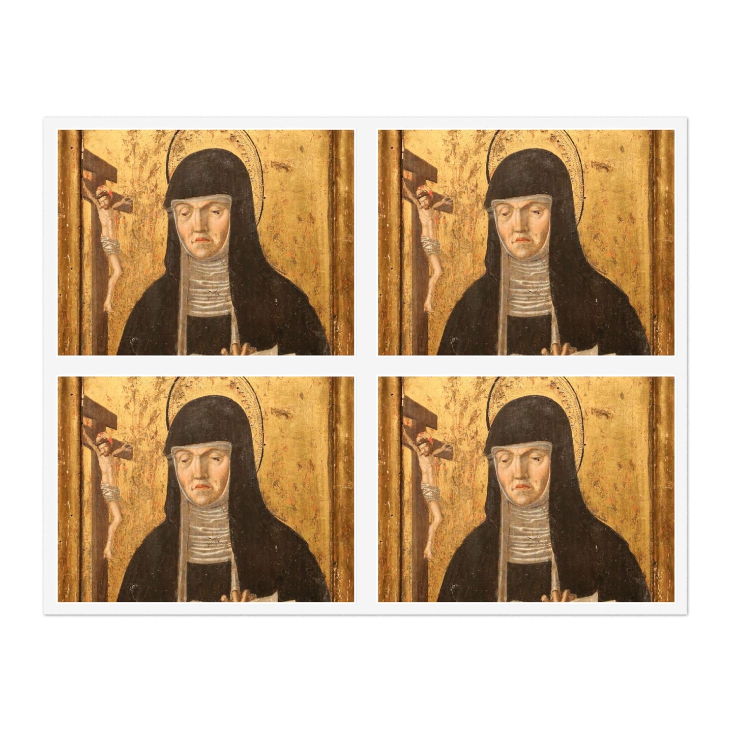 Bernardo parentino, santa scolastica, 1496 ca Laminated UV Protective Vinyl Stickers