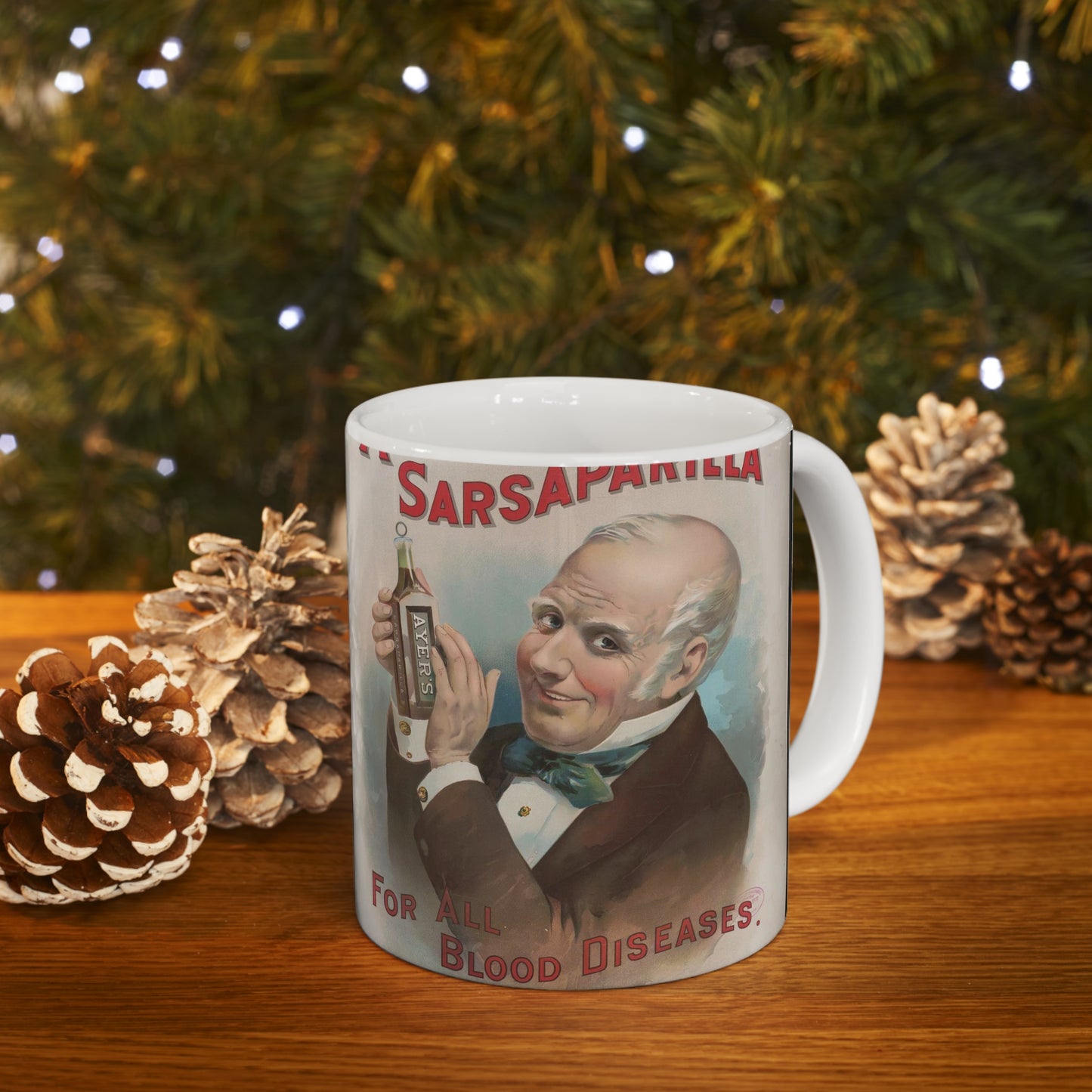 Ayer's sarsaparilla, for all blood diseases, cures others, will cure you Beautiful Novelty Ceramic Coffee Mug 11oz
