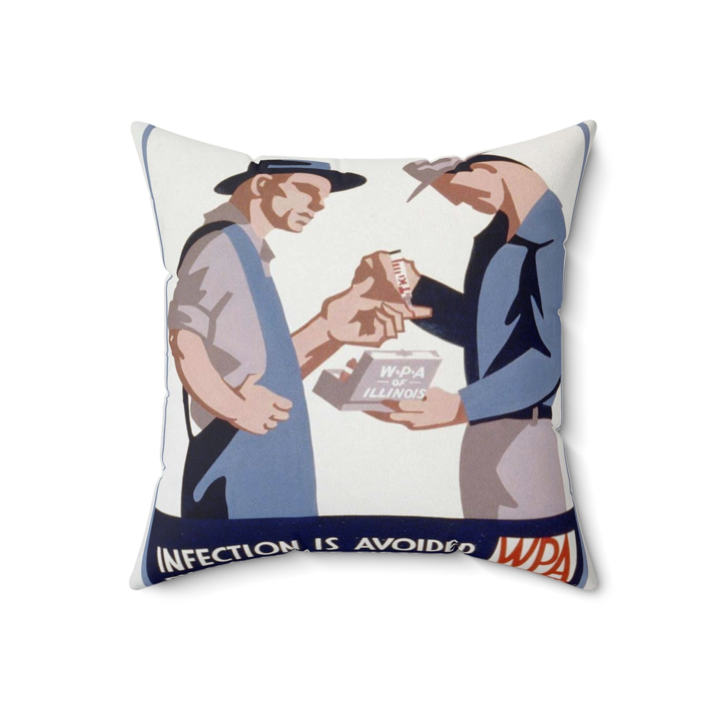"Just a scratch" But! Infection is avoided by immediate first aid on-the-job! Decorative Accent Square Pillow