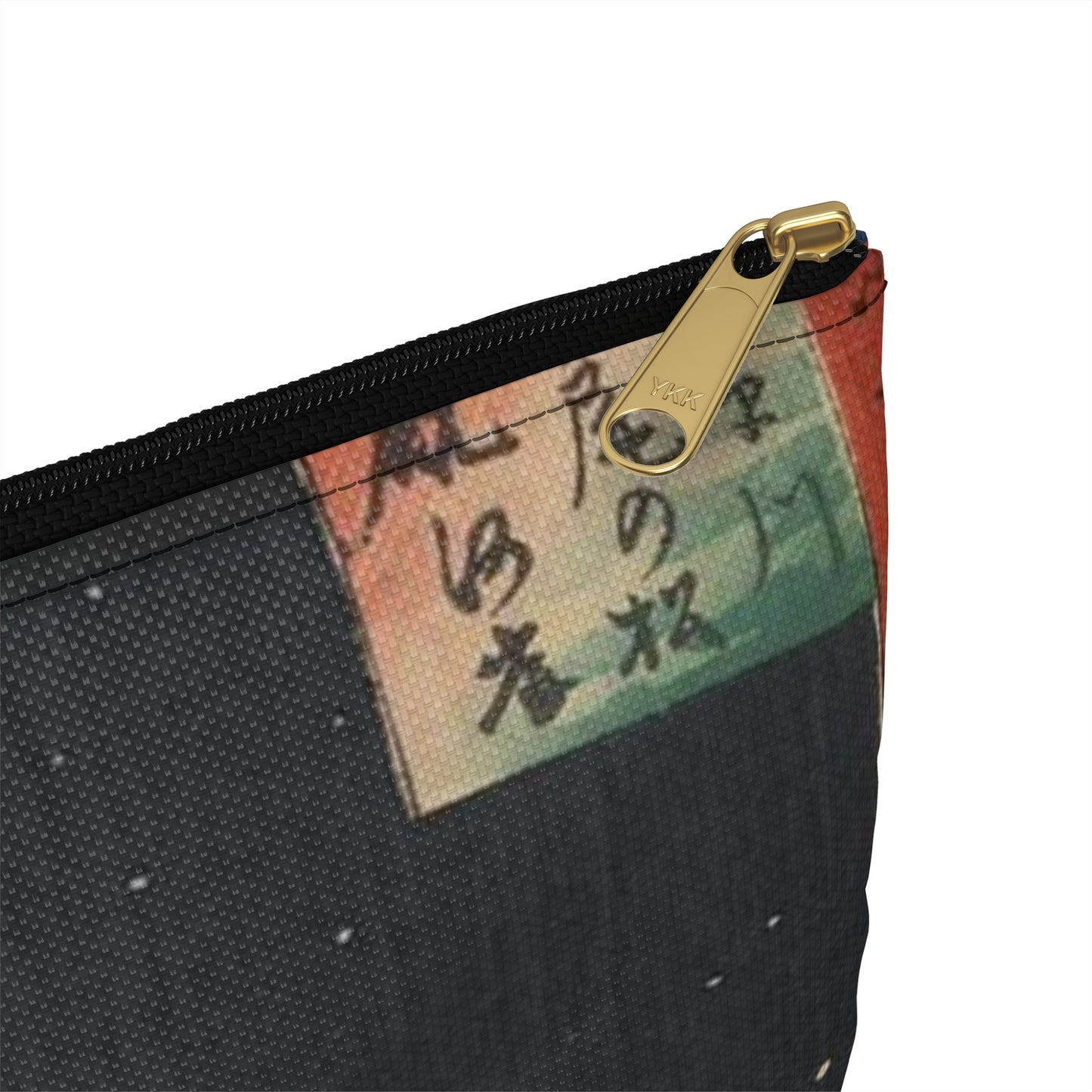 Gajō icchō, Andō Hiroshige - Public domain portrait drawing Large Organizer Pouch with Black Zipper
