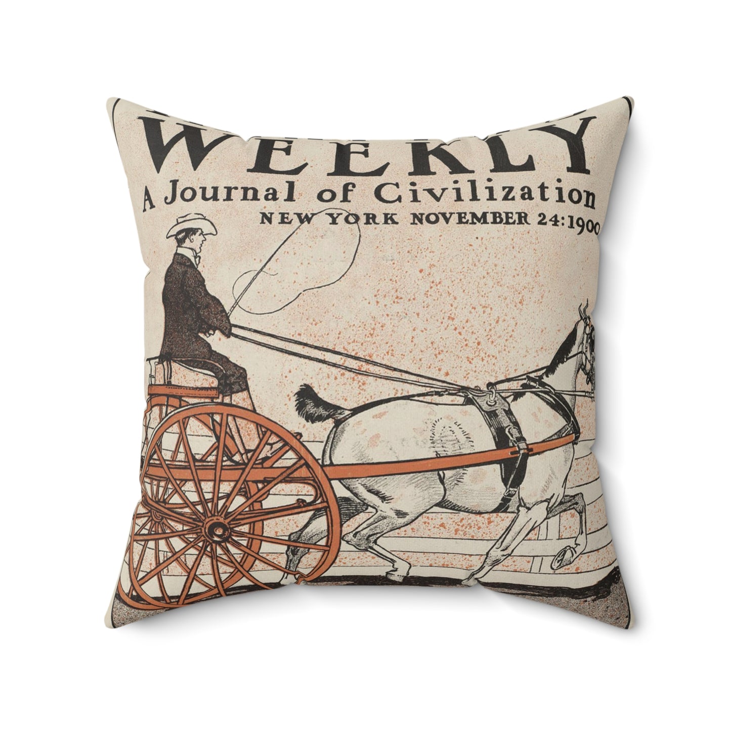 Harper's weekly, a journal of civilization, New York, November 24: 1900 Decorative Accent Square Pillow
