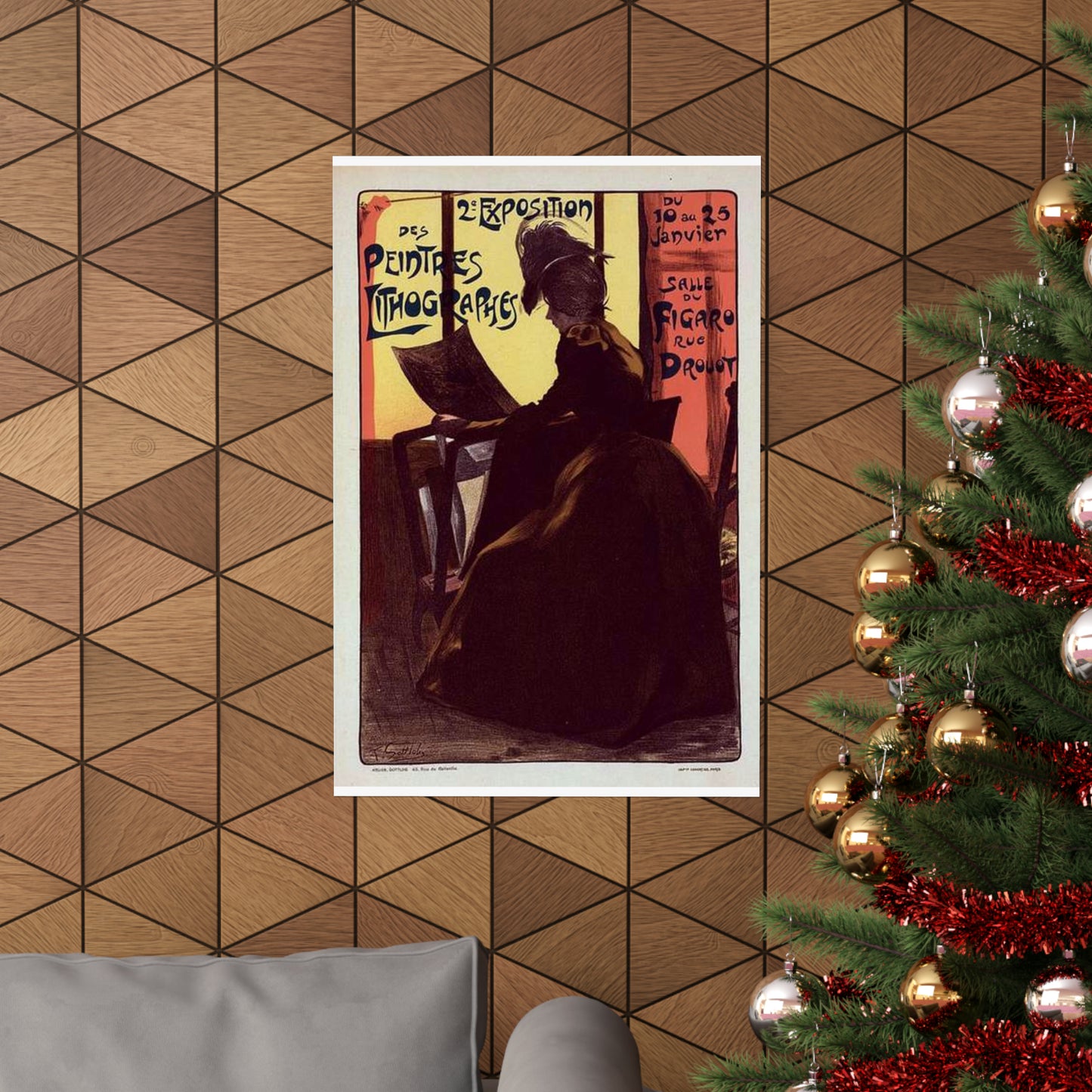 Affiche pour la "2e Exposition des Peintres-Lithographes". High Quality Matte Wall Art Poster for Home, Office, Classroom