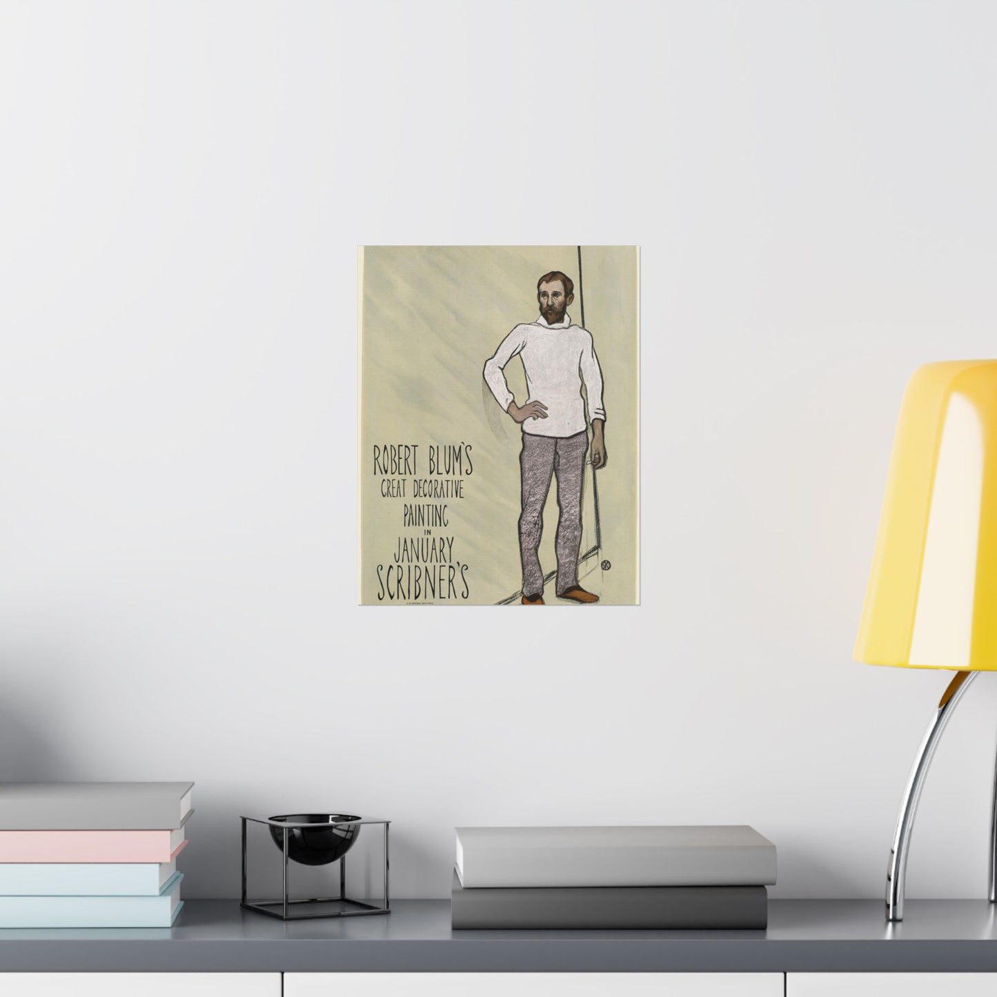 Robert Blum's great decorative painting in January Scribner's High Quality Matte Wall Art Poster for Home, Office, Classroom