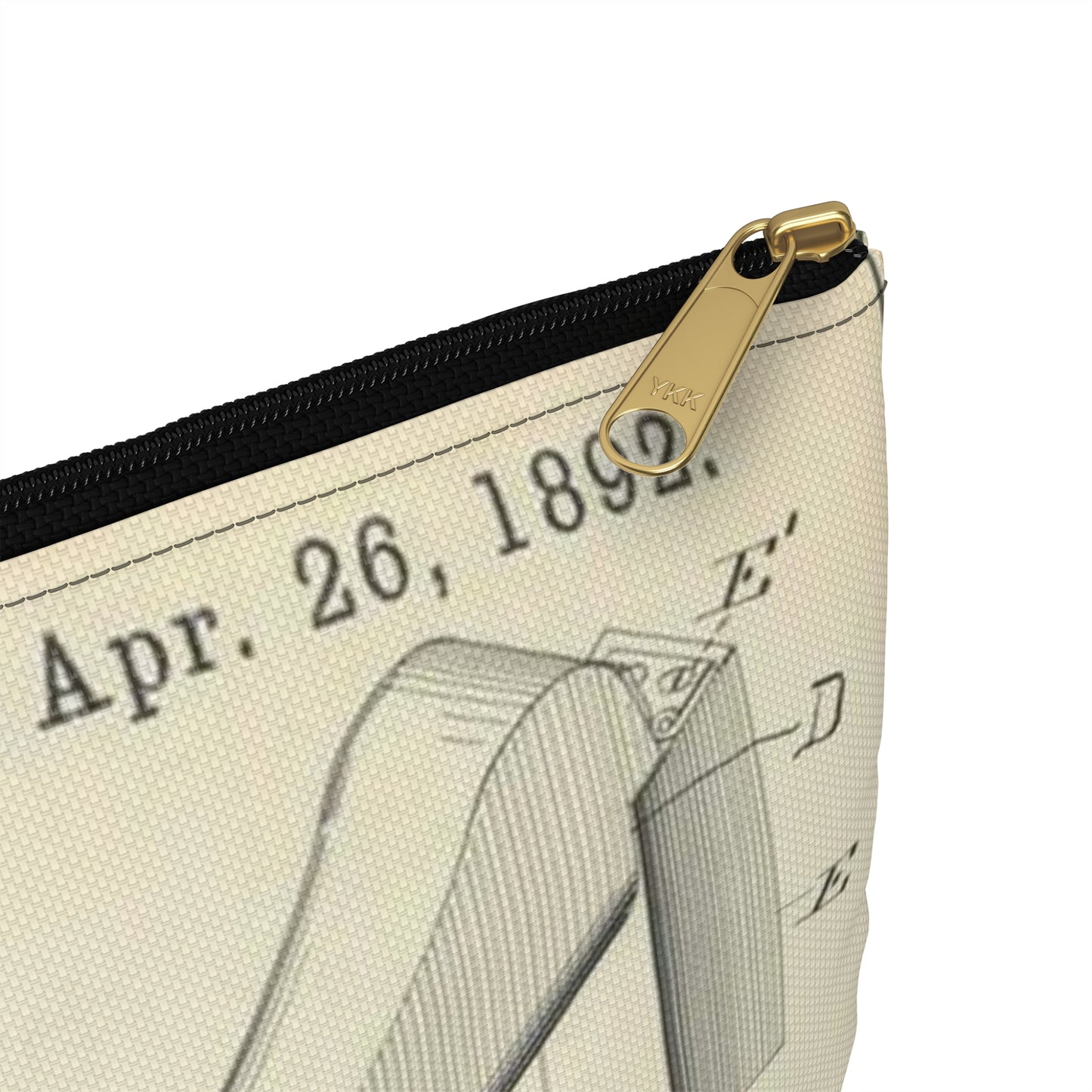 Patent drawing - for S. Boone's Ironing Board Public domain image Large Organizer Pouch with Black Zipper