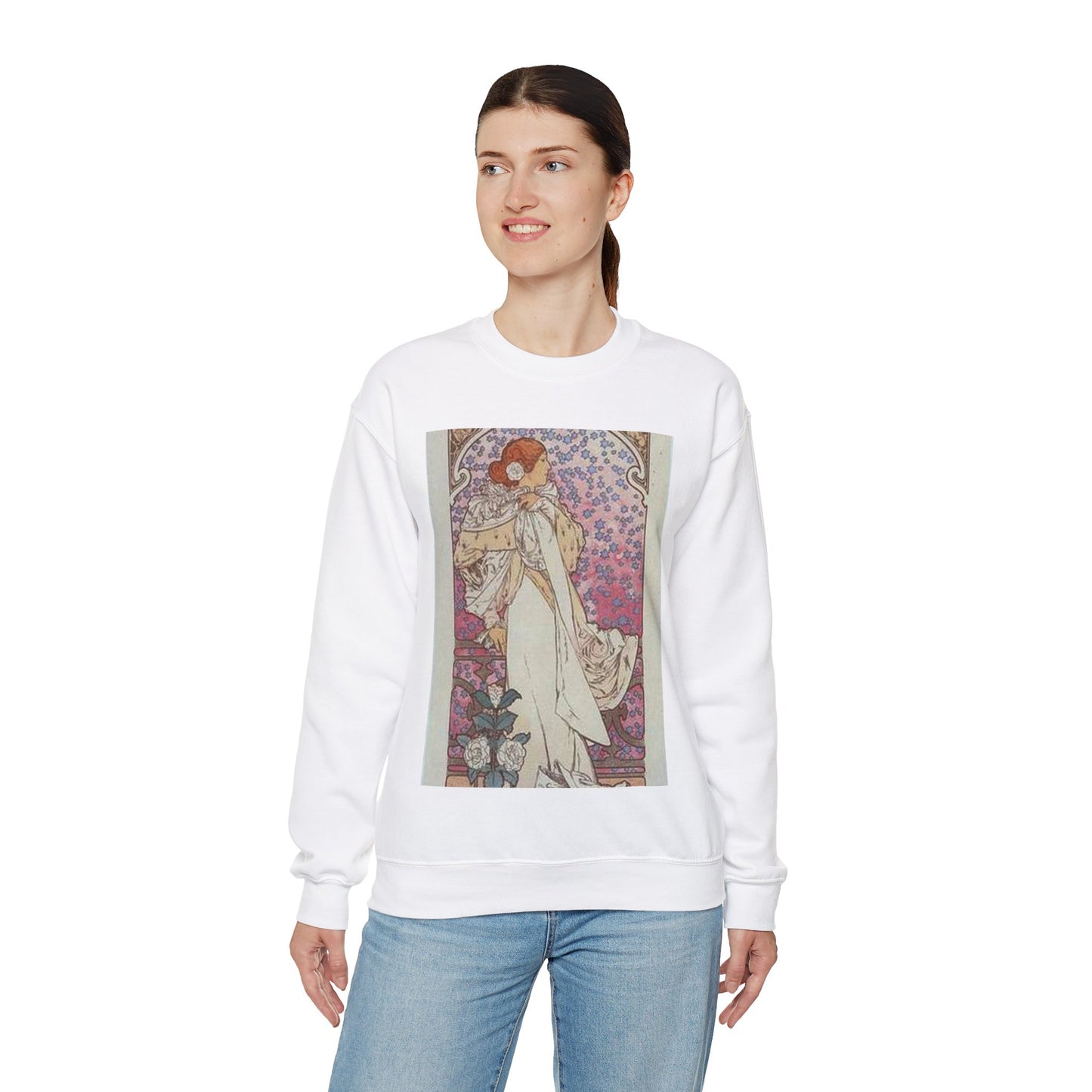 Affiche pour le Théâtre de la Renaissance, "la Dame aux Camélias". White Heavy Blend Adult Crew Neck SweatShirt