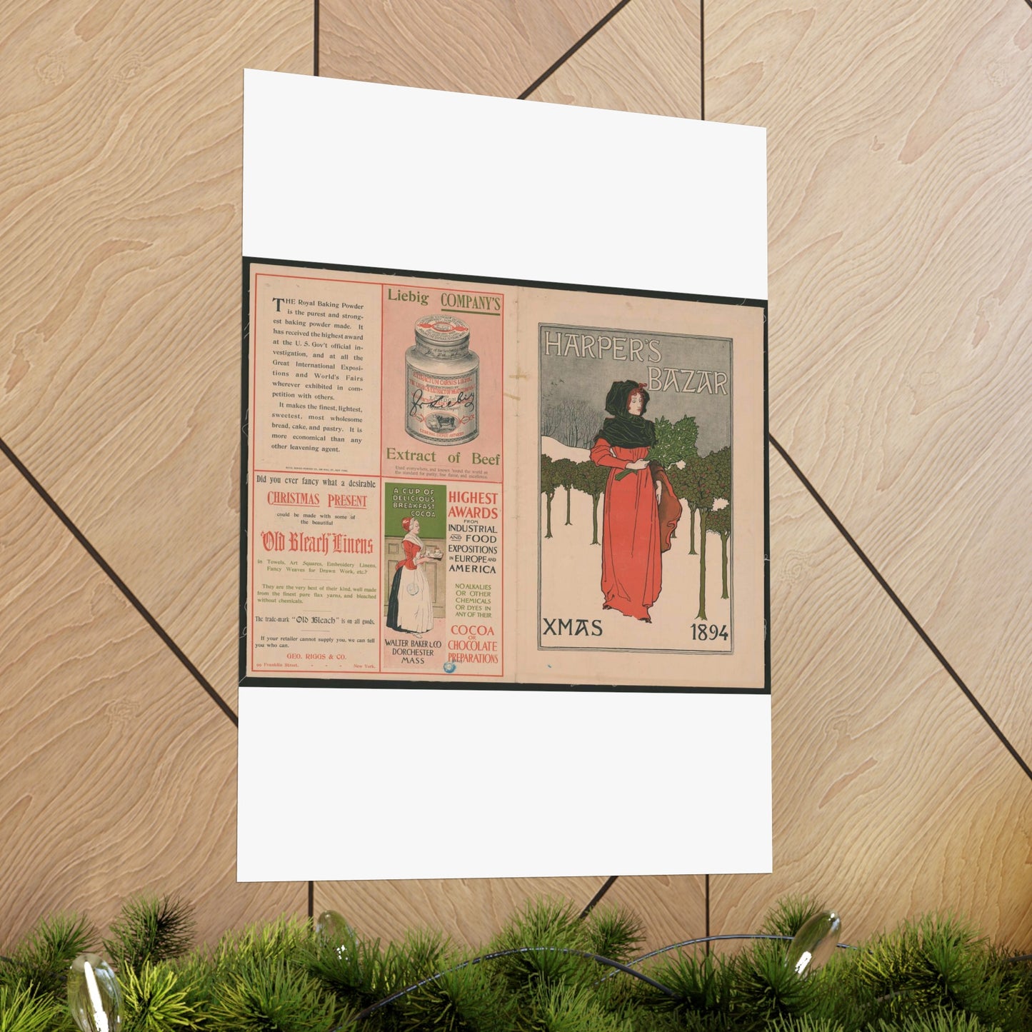 Louis Rhead - Harper's Bazar, Xmas 1894 LCCN2015646920 High Quality Matte Wall Art Poster for Home, Office, Classroom