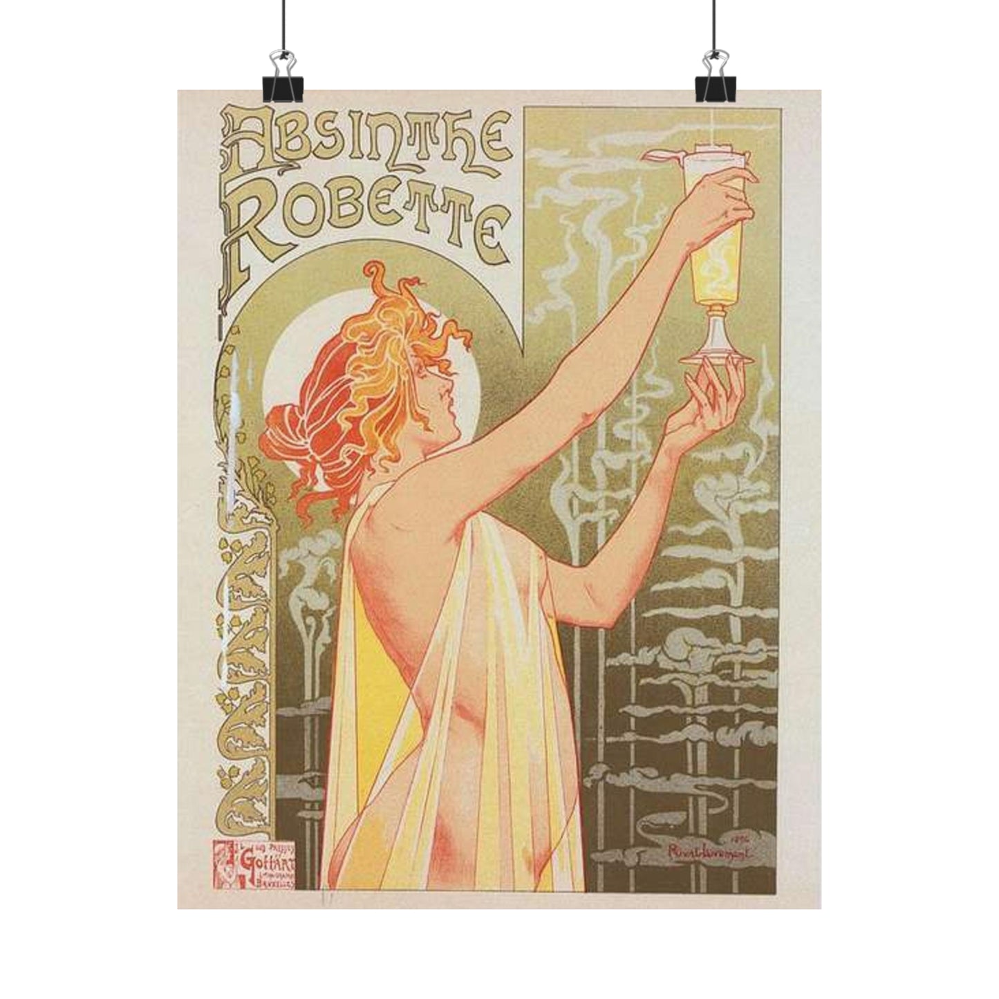 Affiche belge pour l' "Absinthe Robette". High Quality Matte Wall Art Poster for Home, Office, Classroom