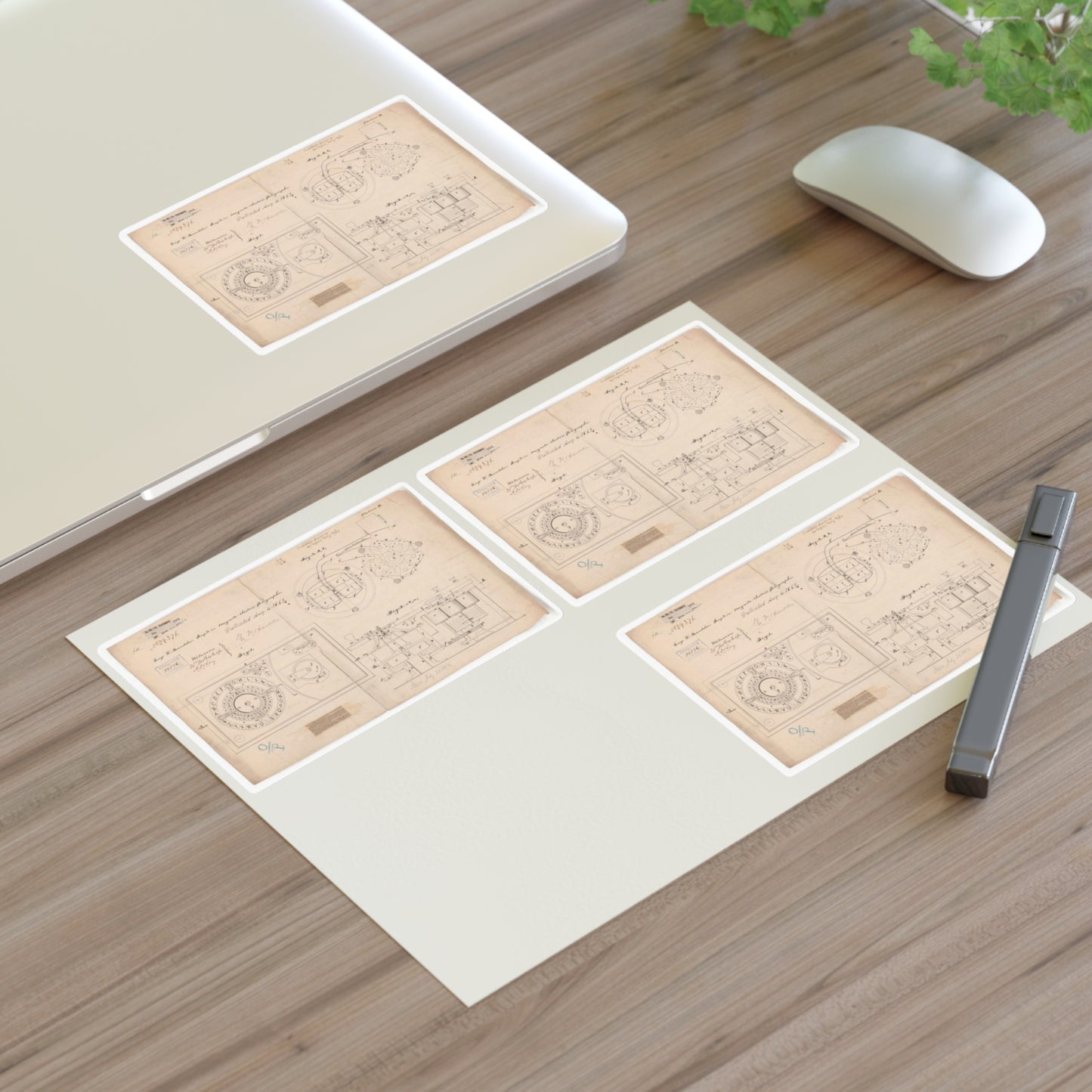 Patent drawing - Drawing of Improvements in Magneto-electric Telegraphs Public domain image Laminated UV Protective Vinyl Stickers