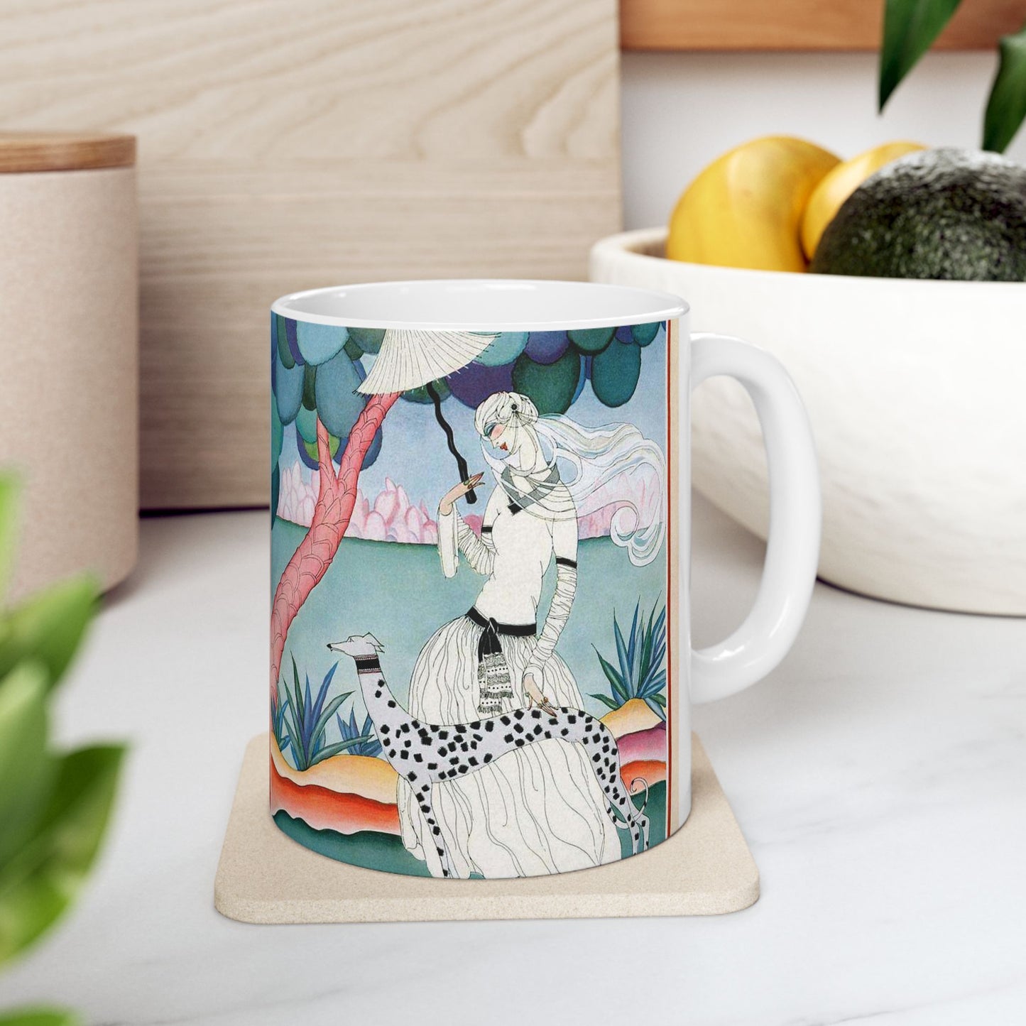 Cover of Vogue, Jan. 15, 1922 - Art nouveau public domain image Beautiful Novelty Ceramic Coffee Mug 11oz