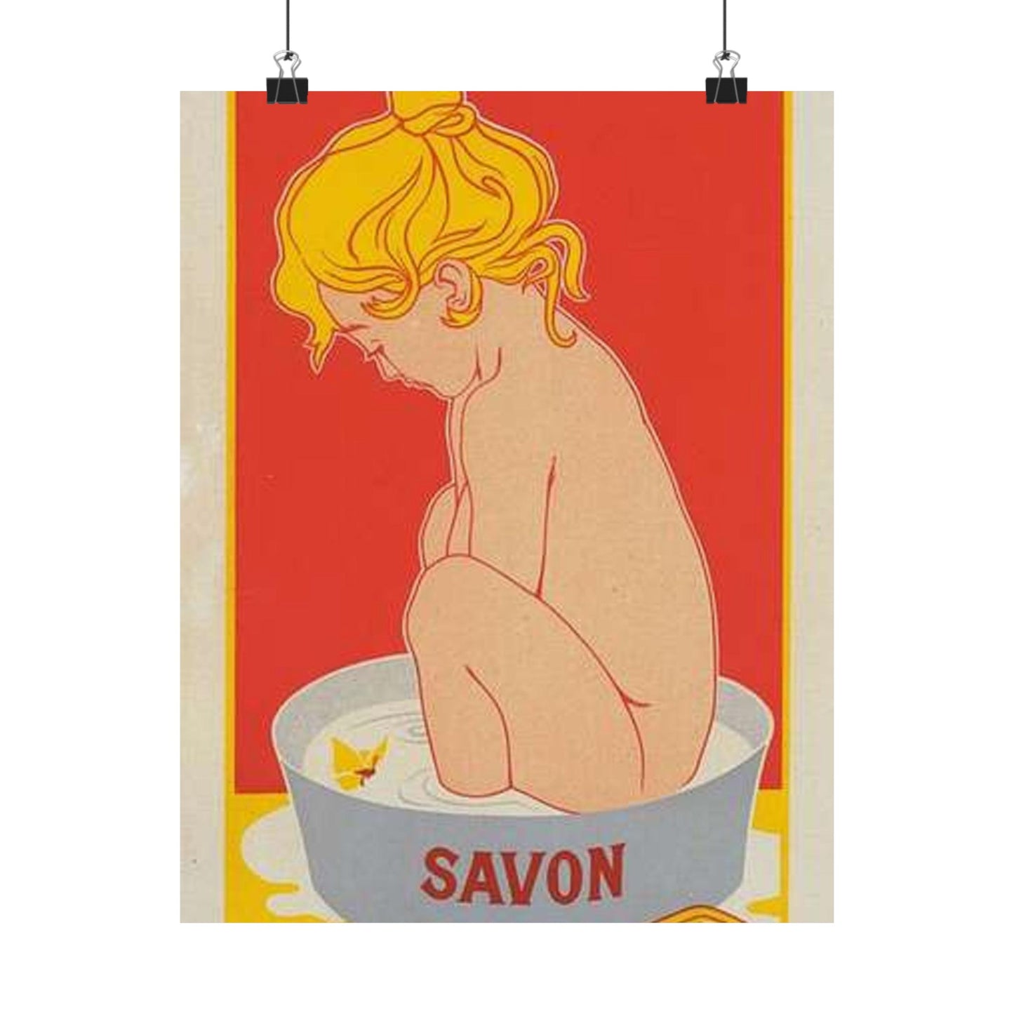 Affiche belge pour le "Savon Starlight". High Quality Matte Wall Art Poster for Home, Office, Classroom