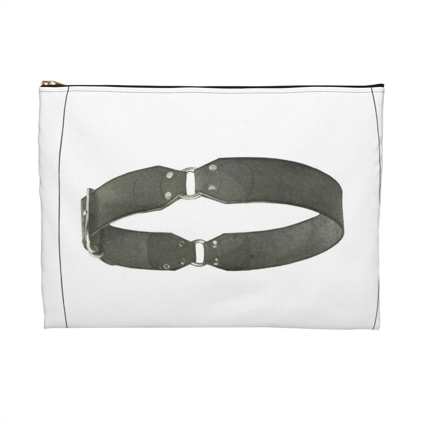 Patent drawing - Leather Waist Belt - . Public domain image Large Organizer Pouch with Black Zipper