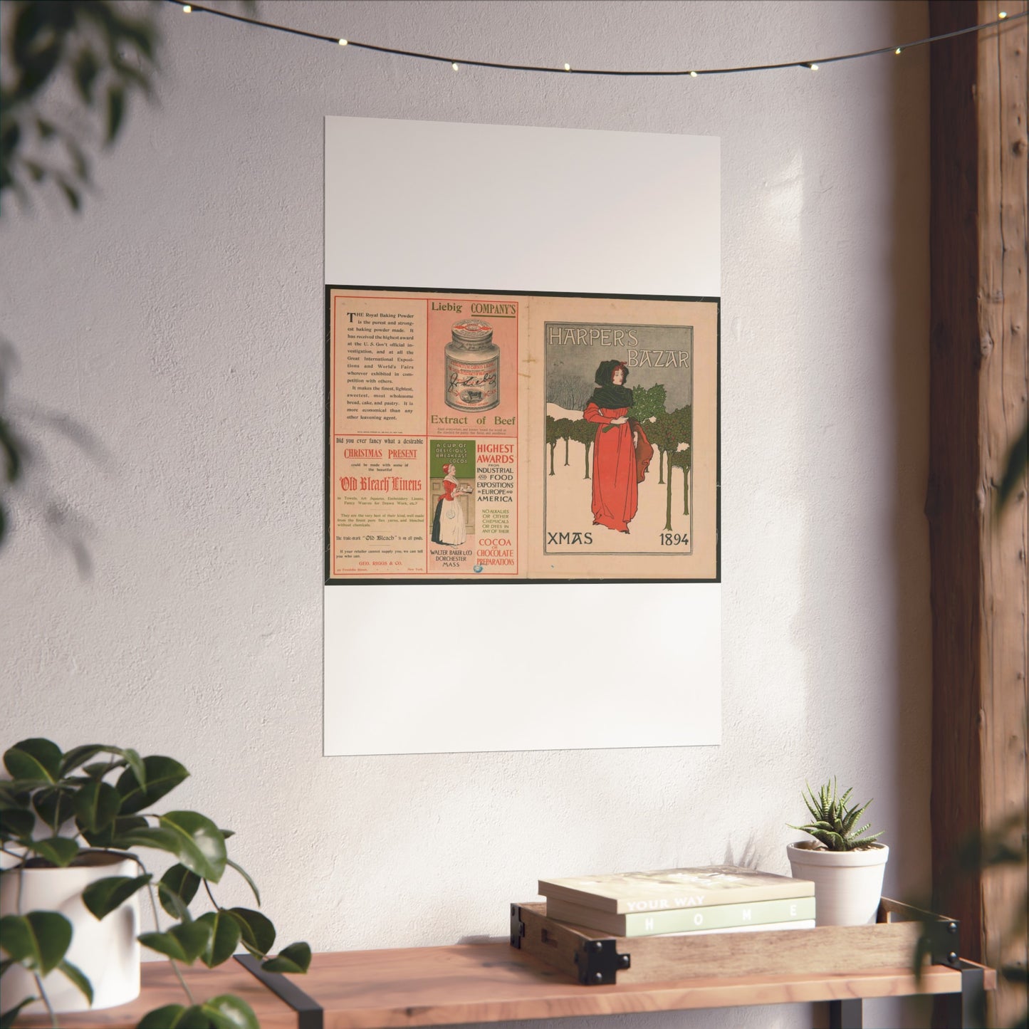 Louis Rhead - Harper's Bazar, Xmas 1894 LCCN2015646920 High Quality Matte Wall Art Poster for Home, Office, Classroom