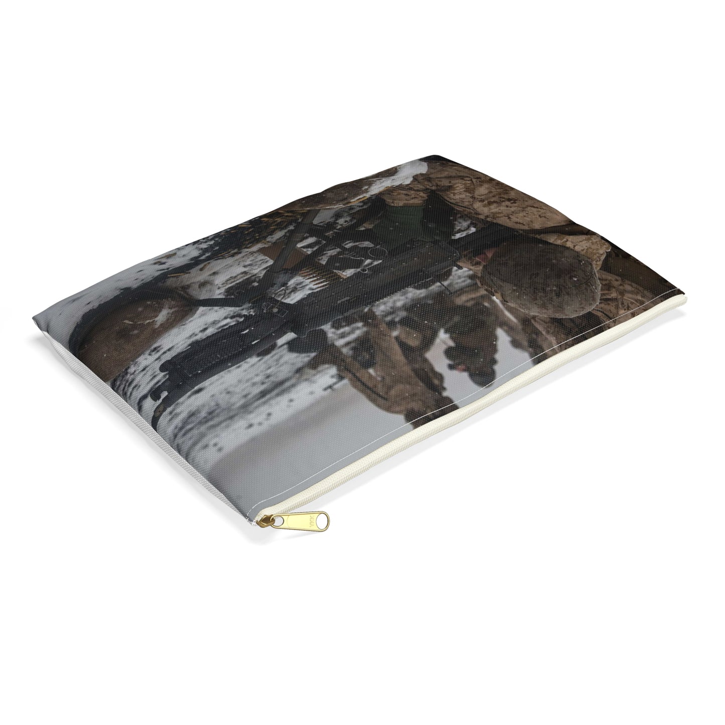 U.S. Marine Corps Lance Cpl. Jimmy Medders, a machine Large Organizer Pouch with Black Zipper