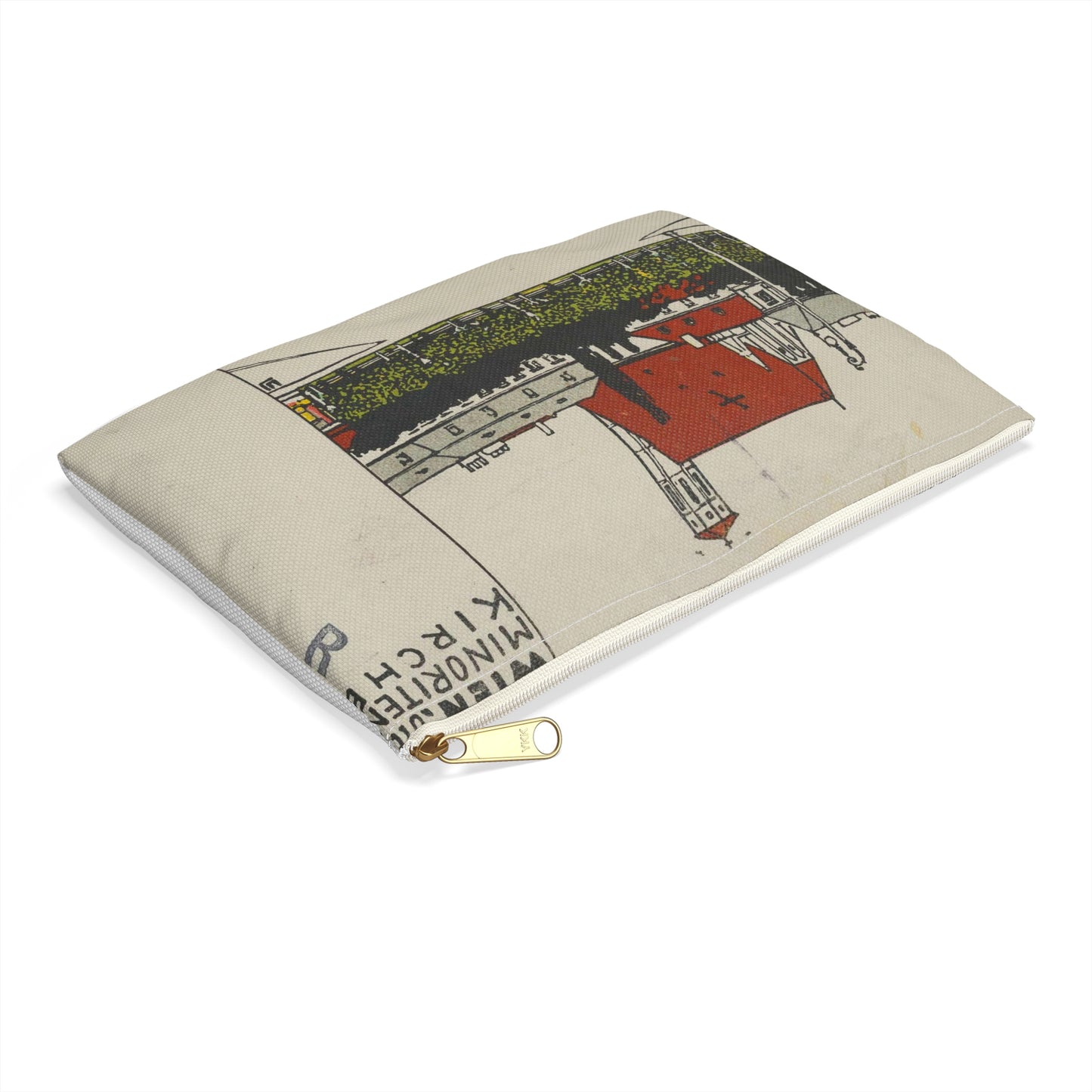 Vienna- Minorite Church (Wien- Die Minoriten Kirche) MET DP844339 Large Organizer Pouch with Black Zipper