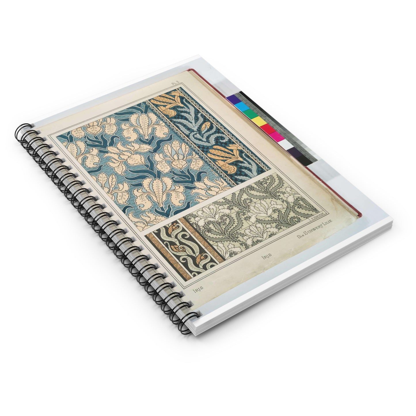 Iris, E. Hervegh. Eugene Grasset, compiler Spiral Bound Ruled Notebook with Printed Cover