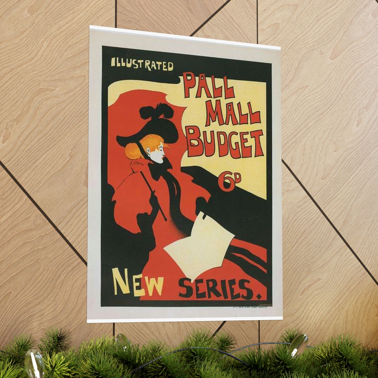 Affiche anglaise pour la revue hebdomadaire "Illustrated Pall Mall Budget". High Quality Matte Wall Art Poster for Home, Office, Classroom