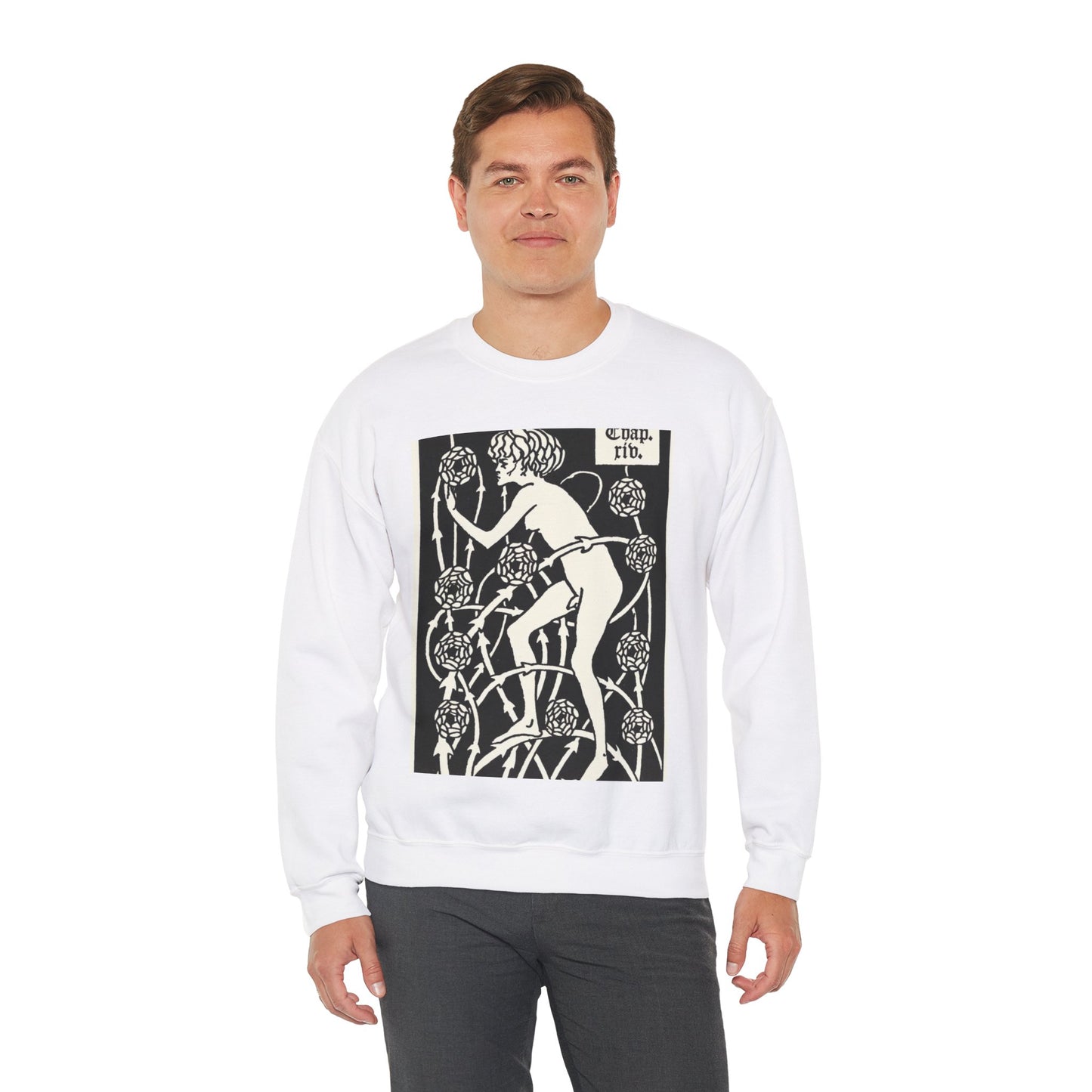Hermaphroditus. Aubrey Beardsley - Le Morte d'Arthur White Heavy Blend Adult Crew Neck SweatShirt