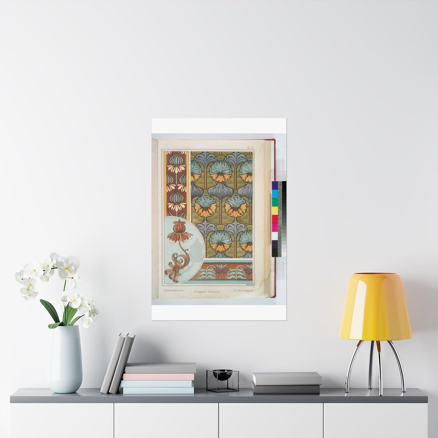 Couronne imperiale, Maurice Pillard Verneuil High Quality Matte Wall Art Poster for Home, Office, Classroom